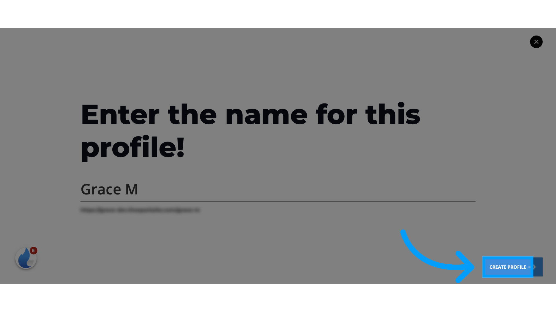 Click 'Create Profile'