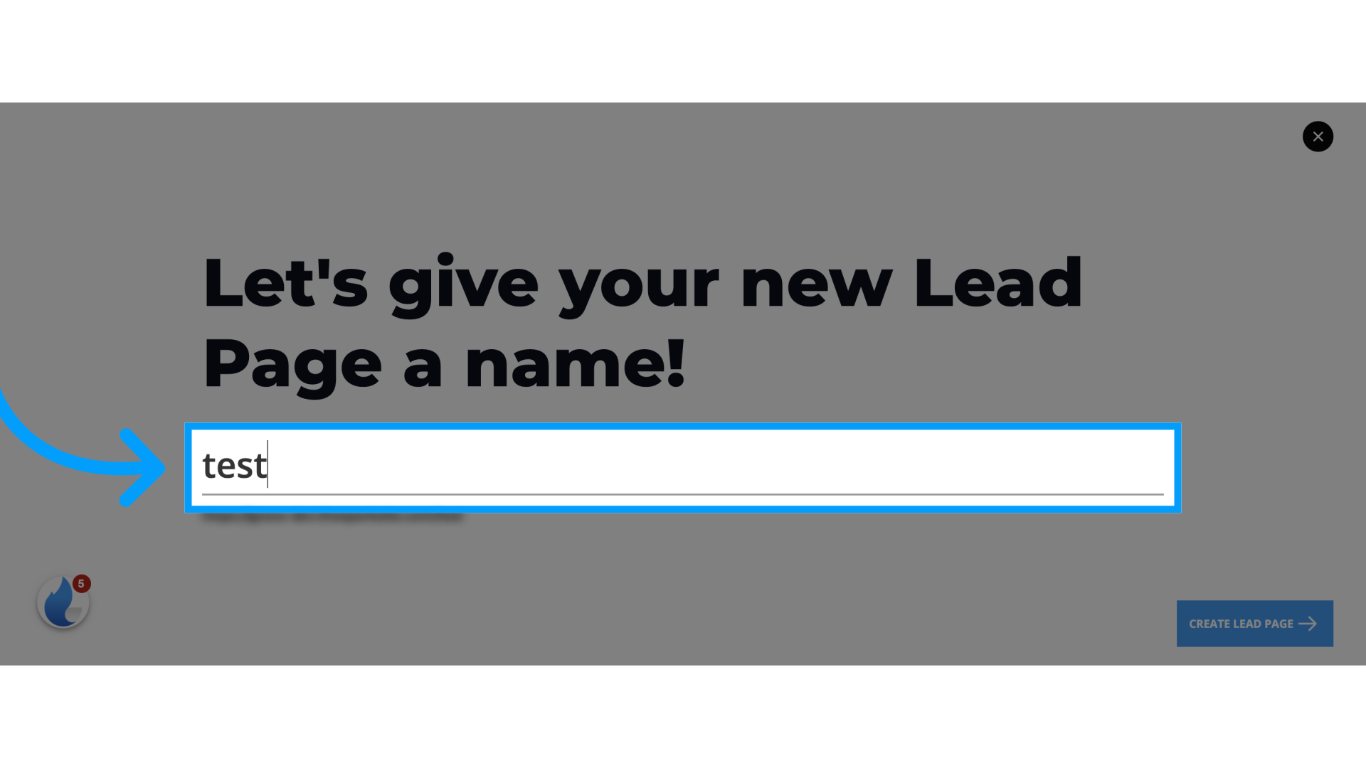 Name your Lead Page