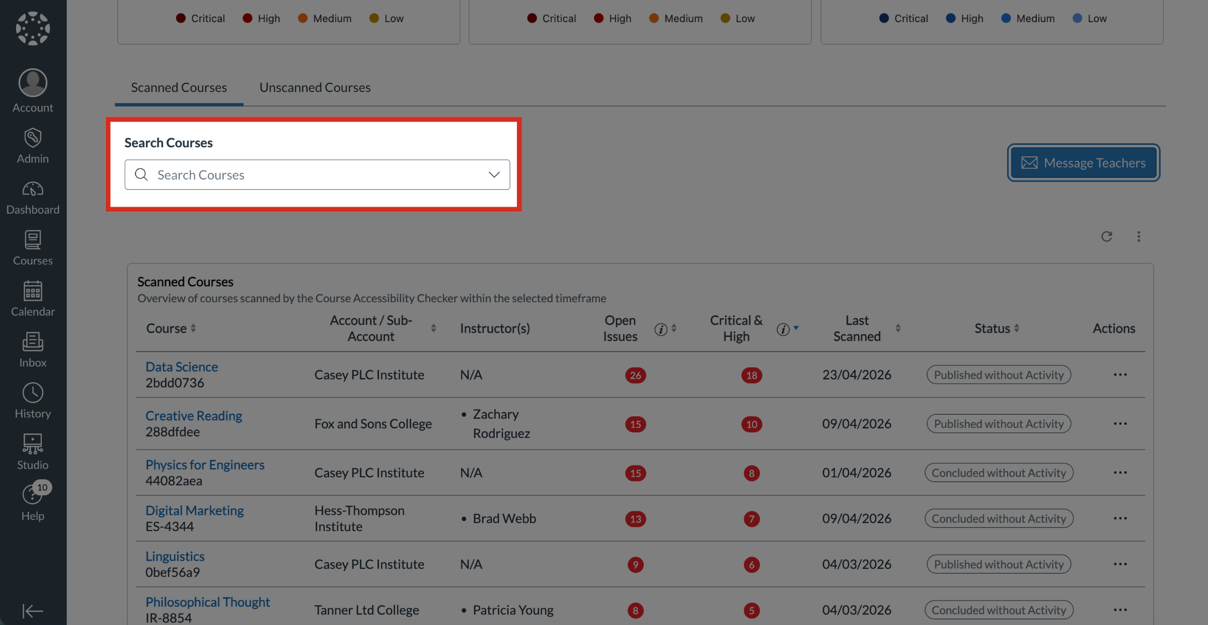 Search Courses