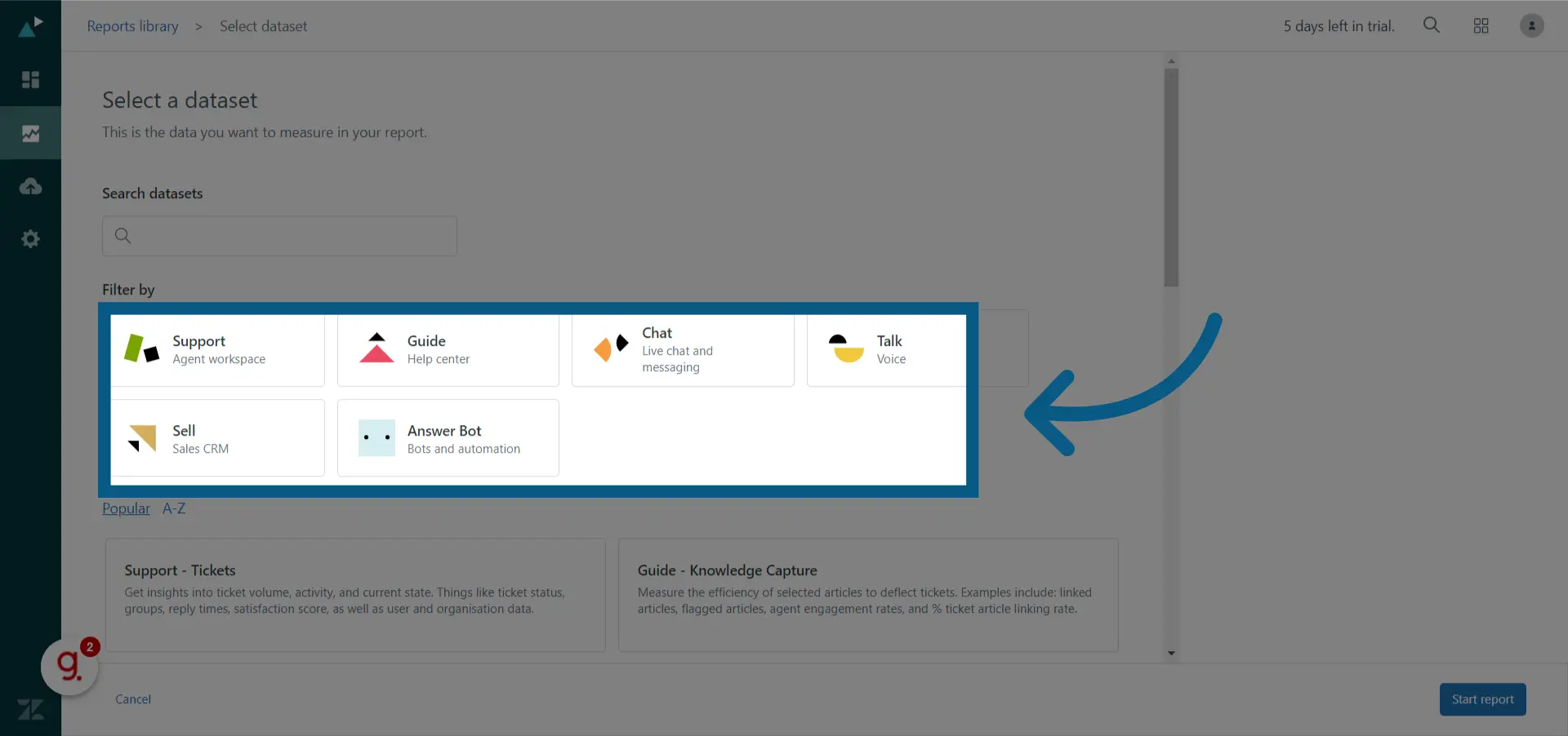 Select which Data you want to mesure