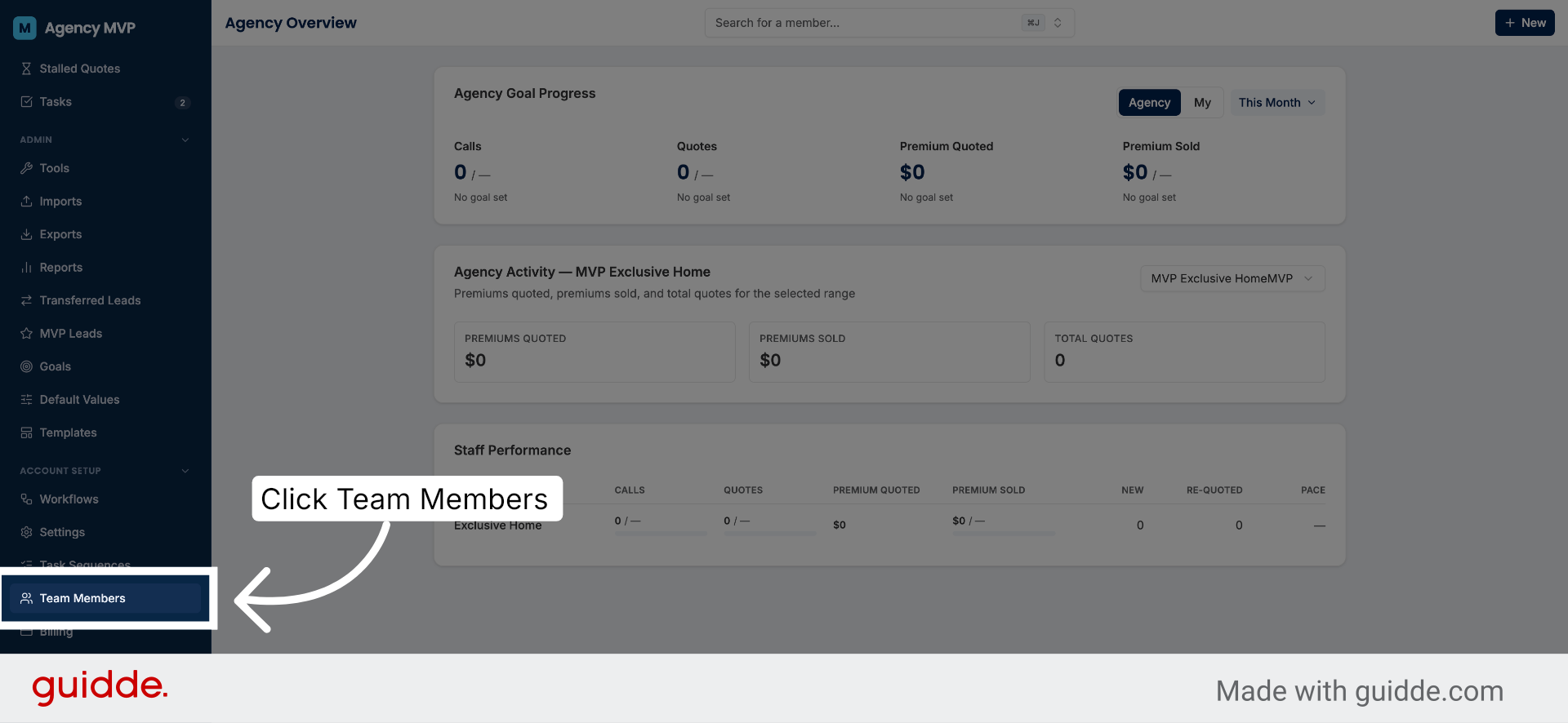 Navigate to Team Members Section