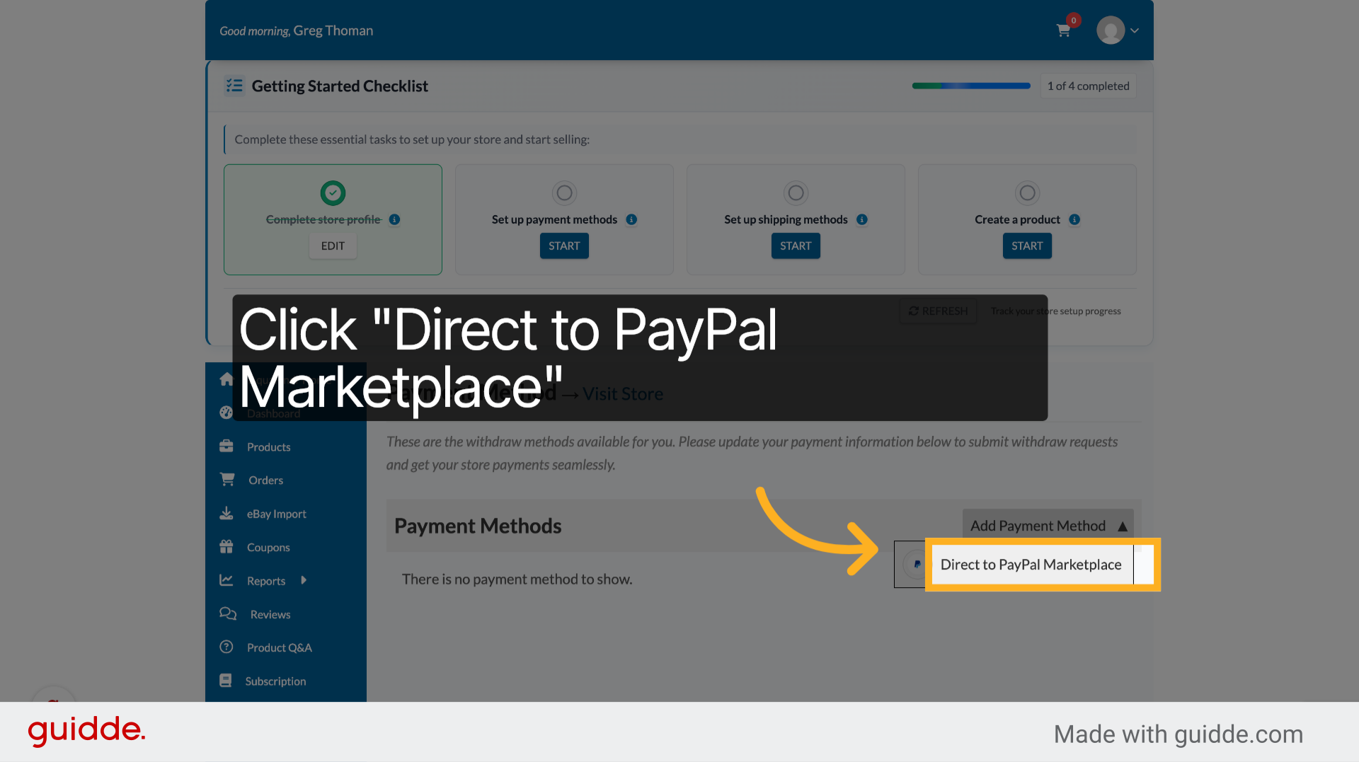 Select PayPal Email
