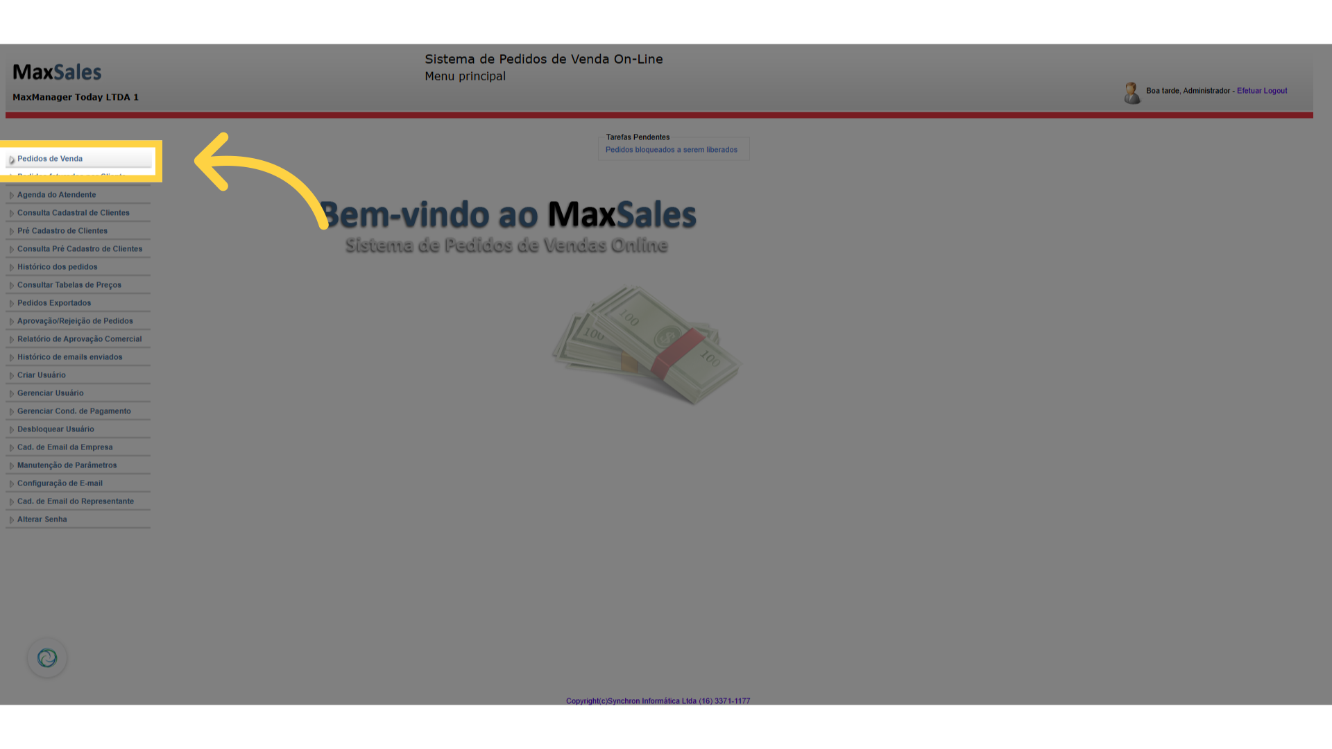 'Pedidos de Venda'