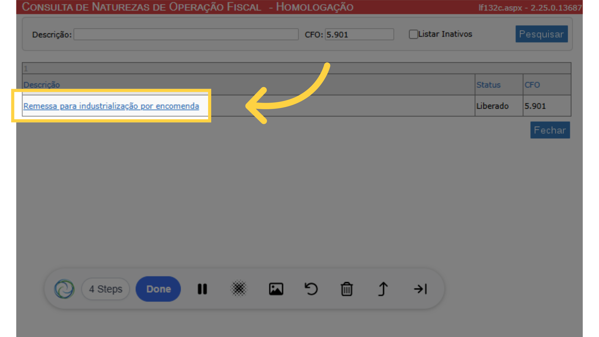 Clique na descrição