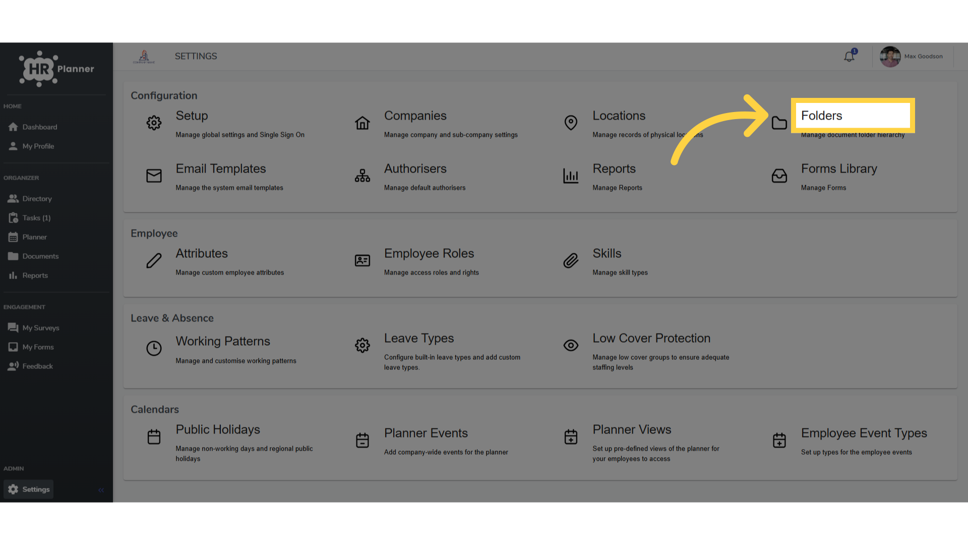 Click 'Folders'