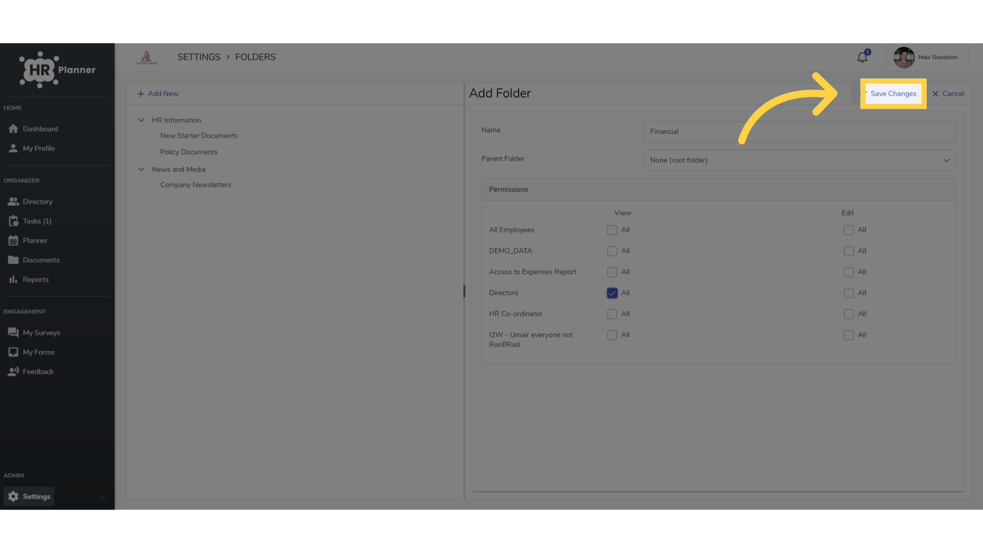 Click 'Save Changes'