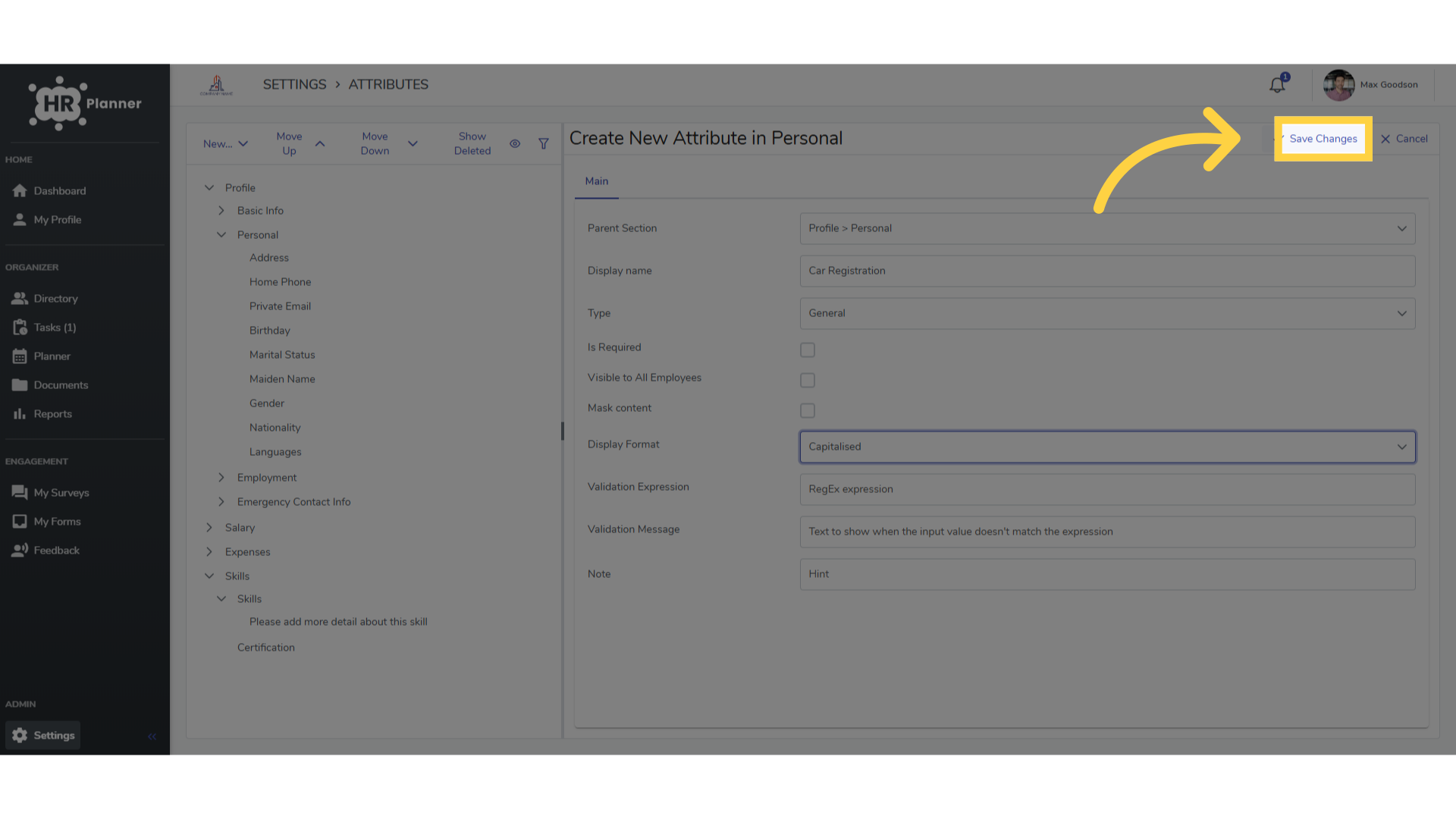 Click 'Save Changes'