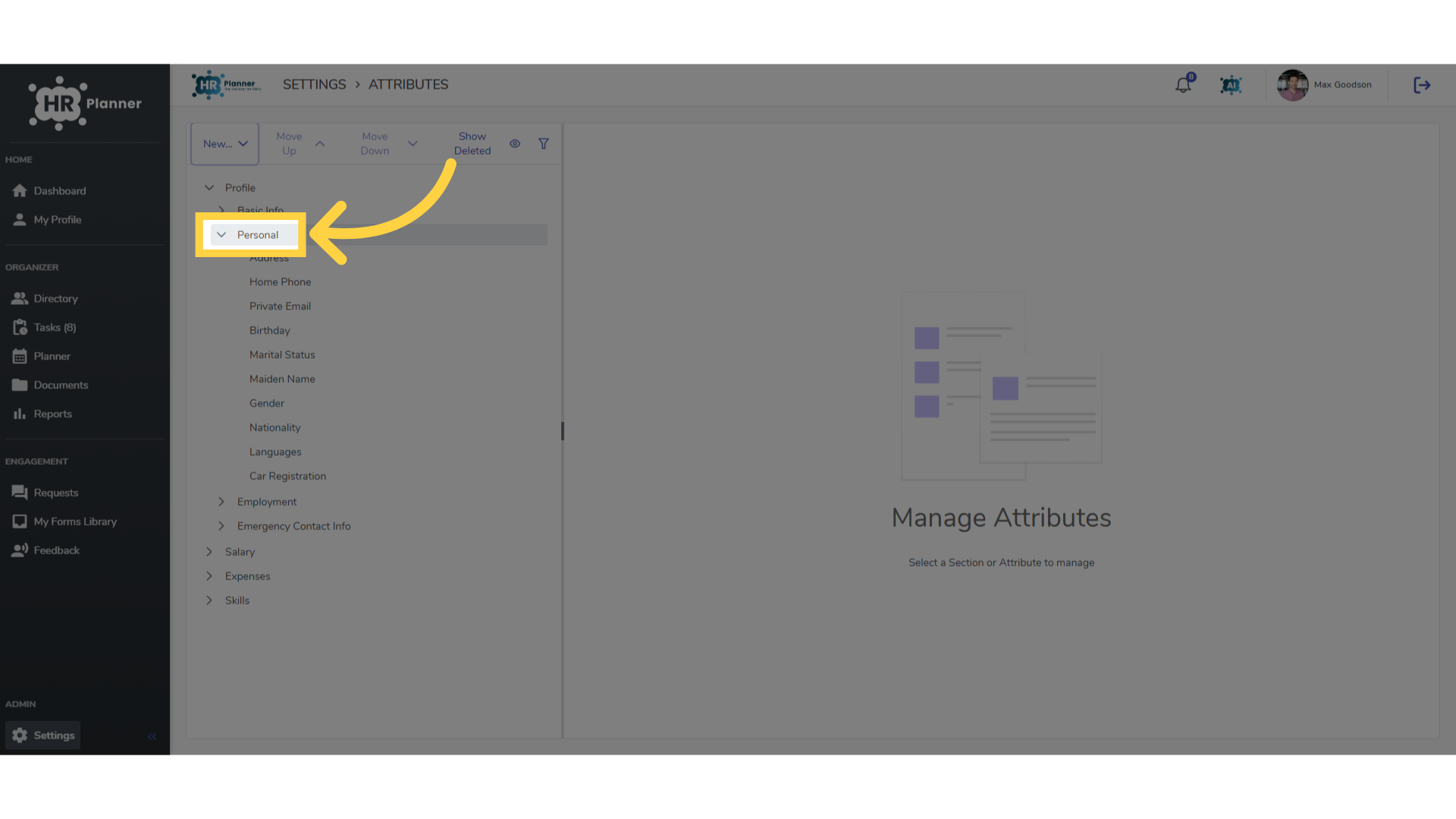 Select a Section