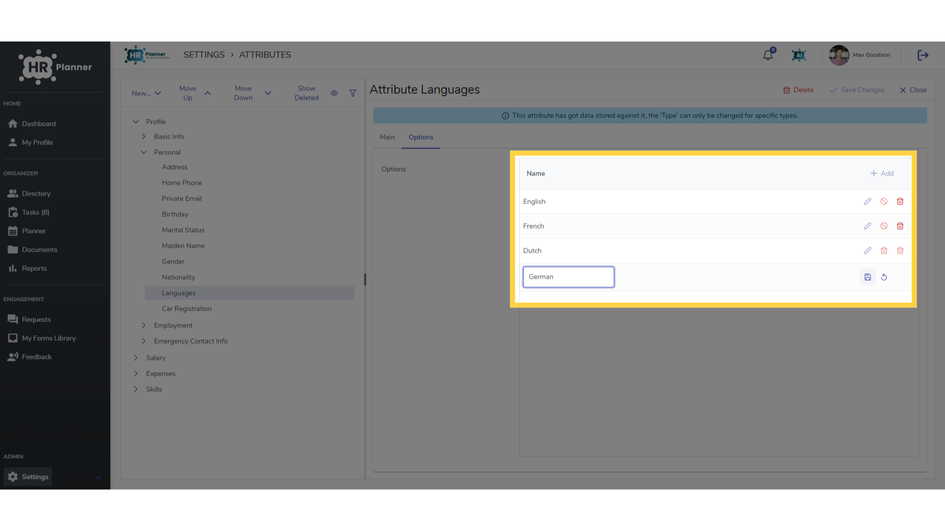 Adding Multi Selection Options