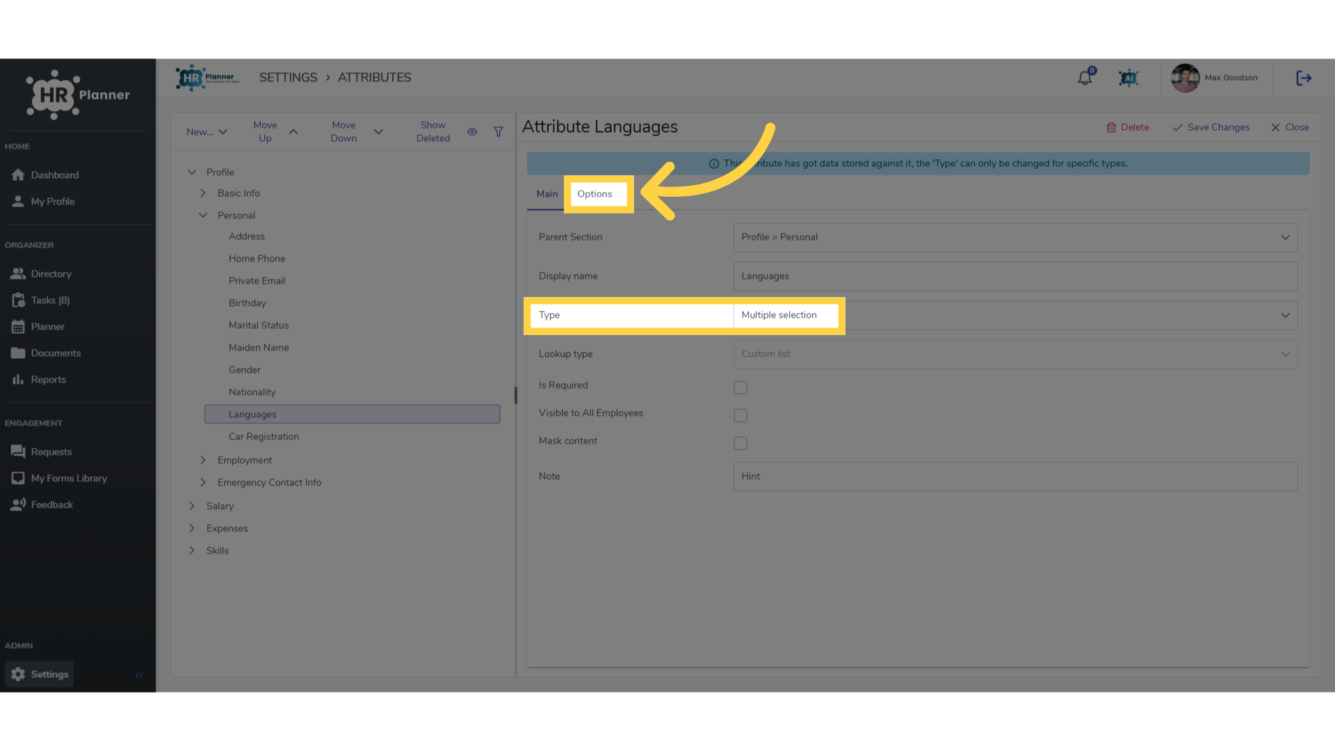 Multi Selection Attributes