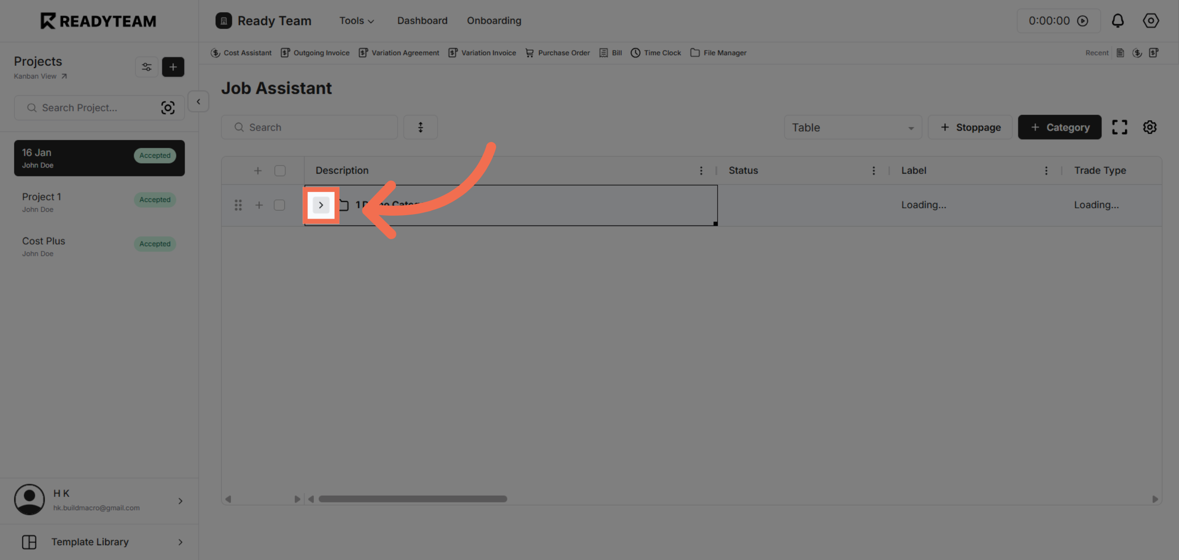Toggle Job Assistant Category