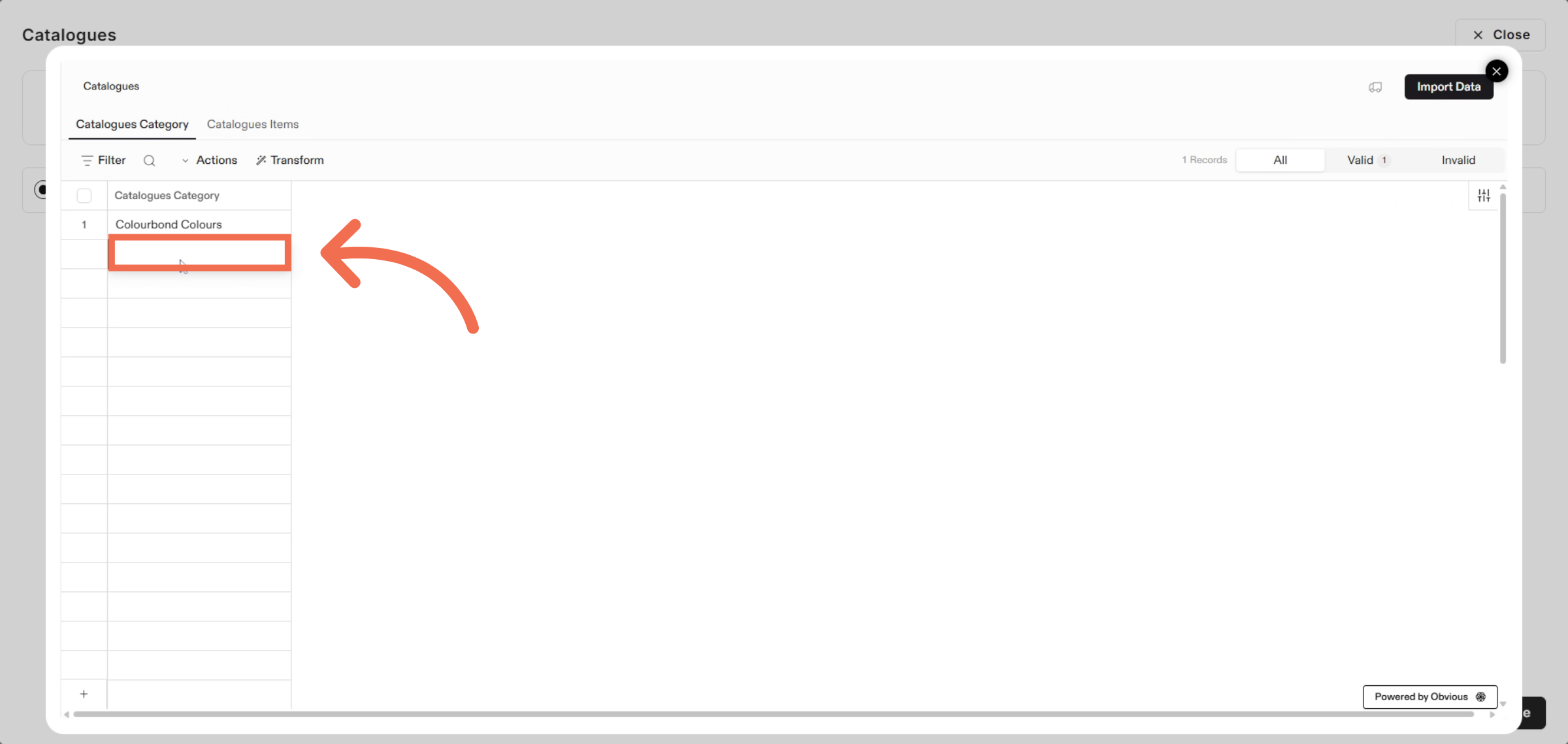 Manually Enter Category