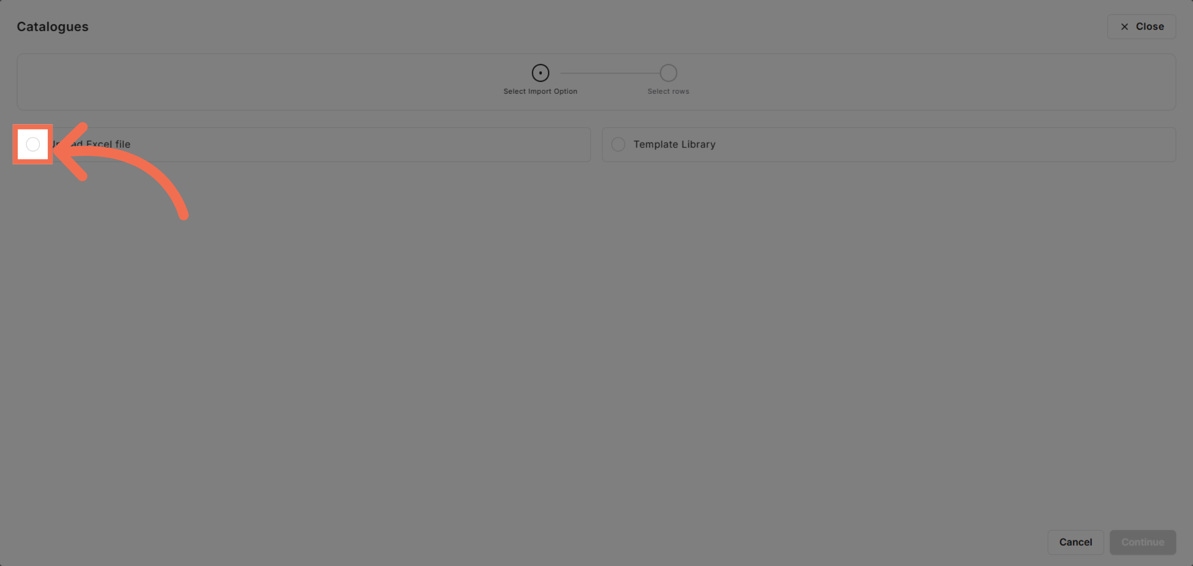 Initiate Excel File Upload