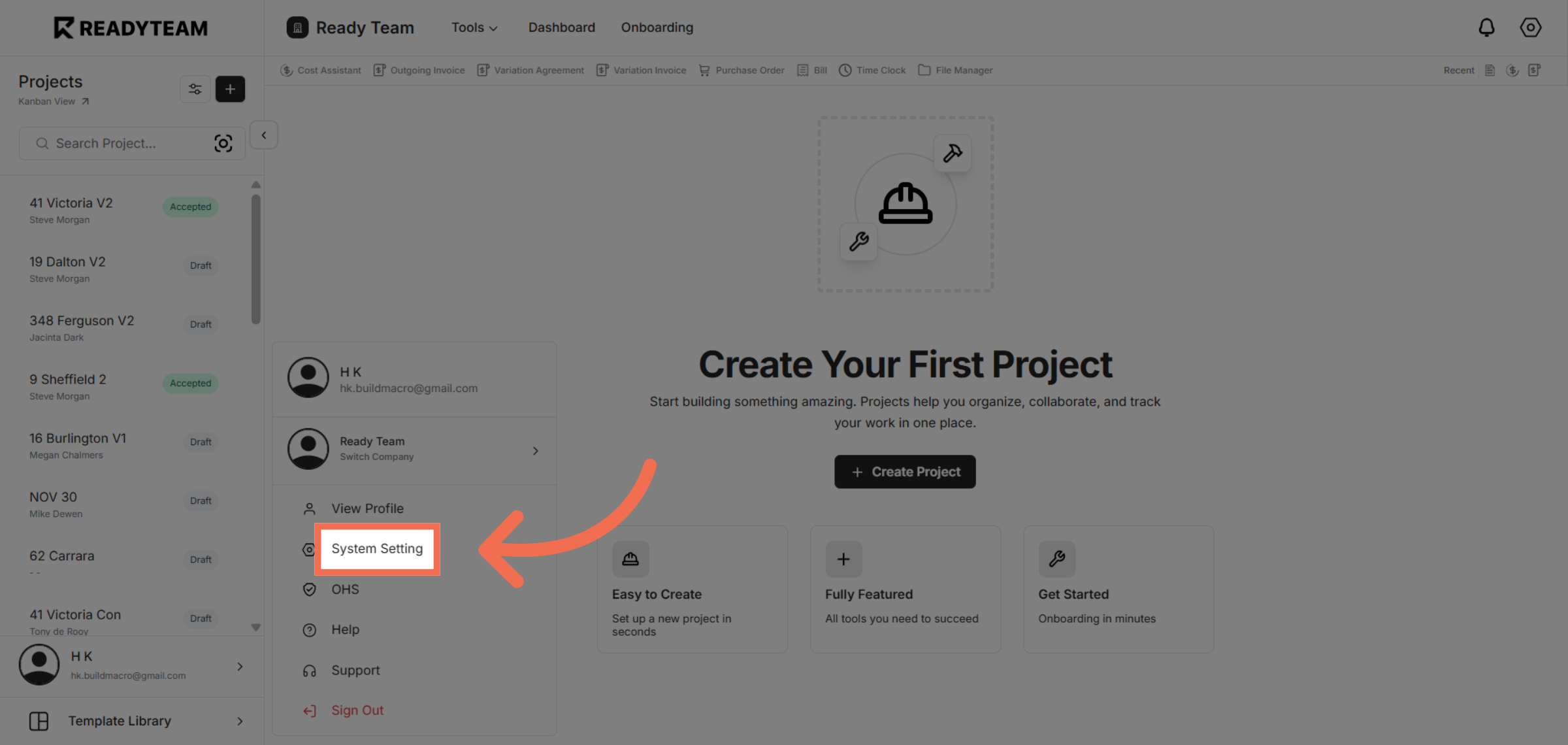 Open System Settings