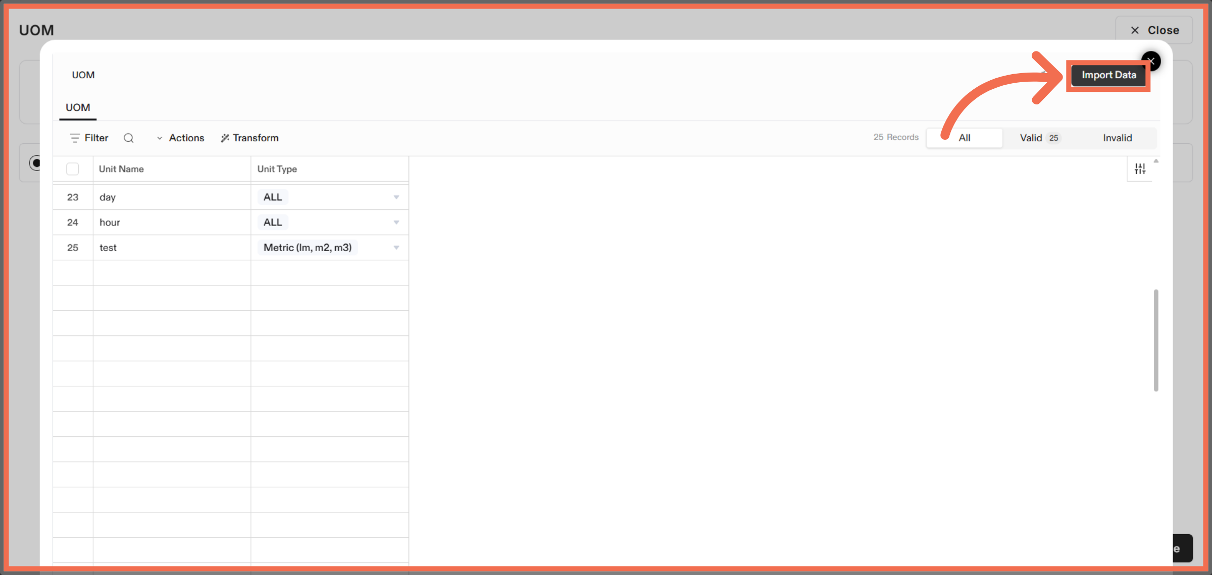 Complete Data Import