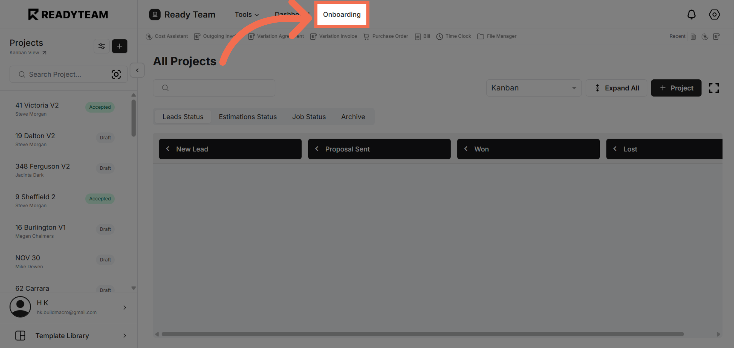 Navigate To Onboarding