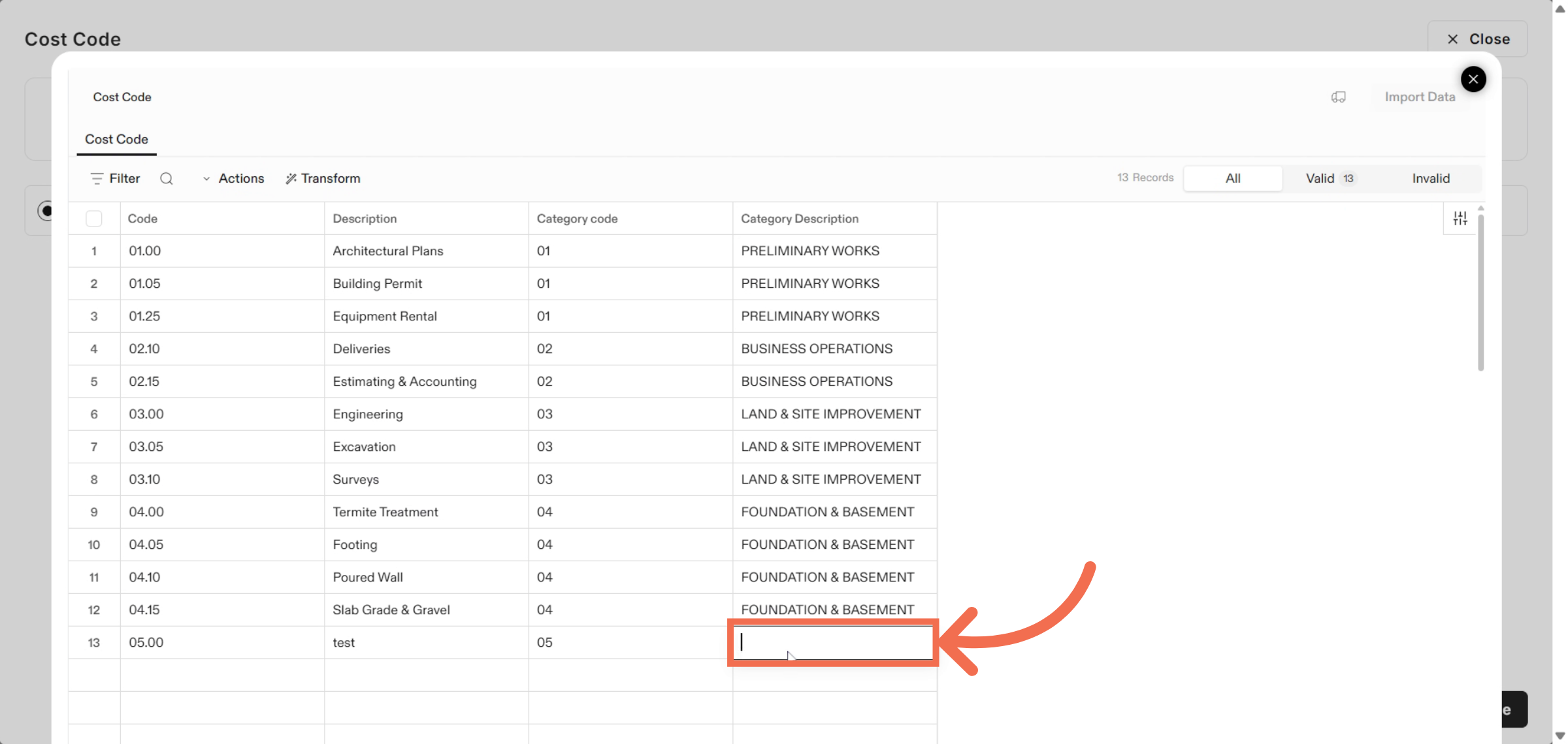 Enter Category Description