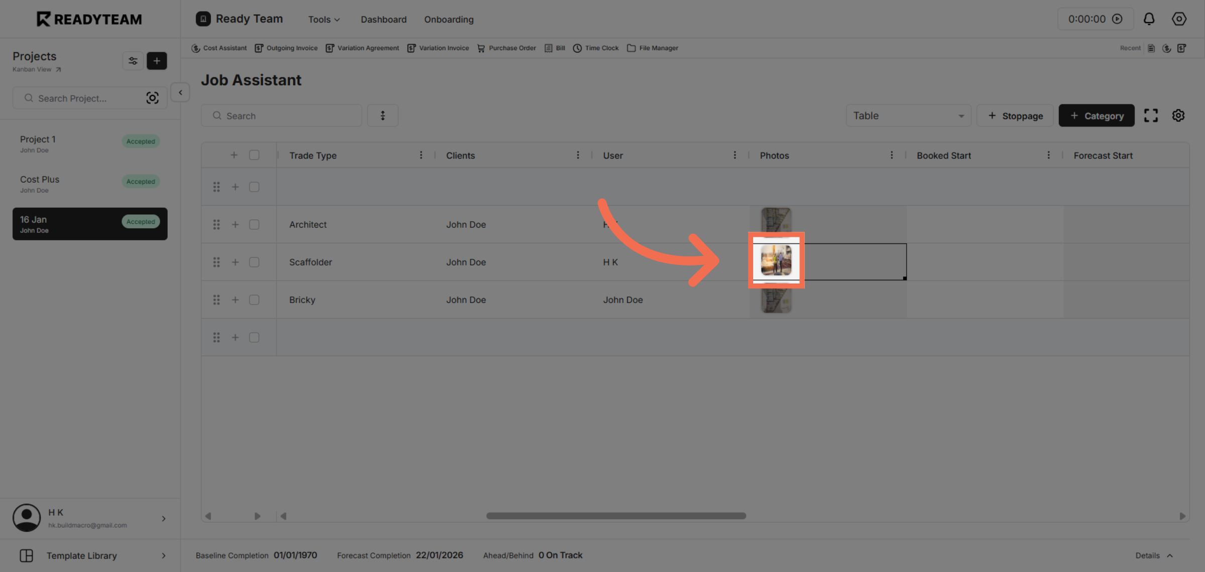 Confirm Upload Action