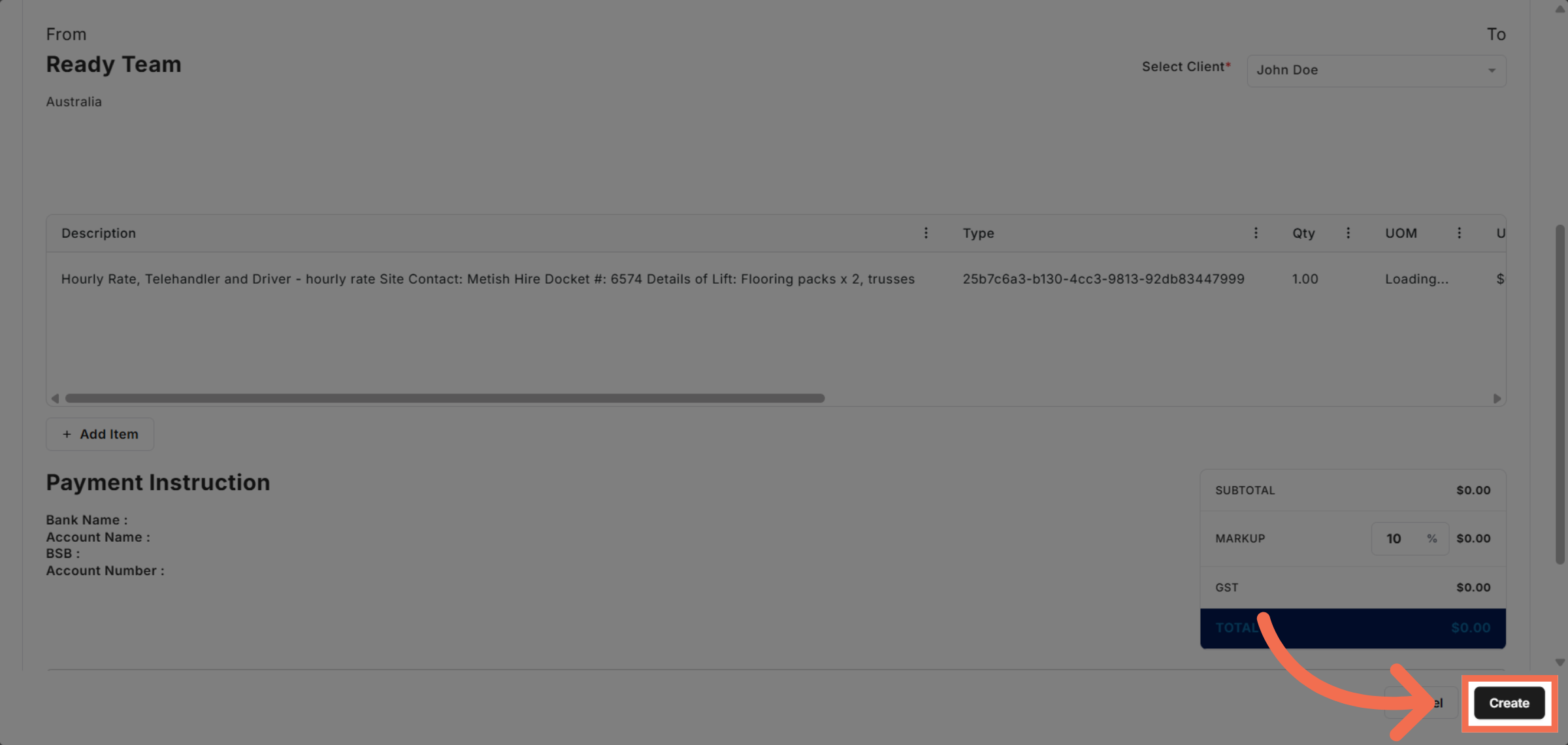 Create New Variation