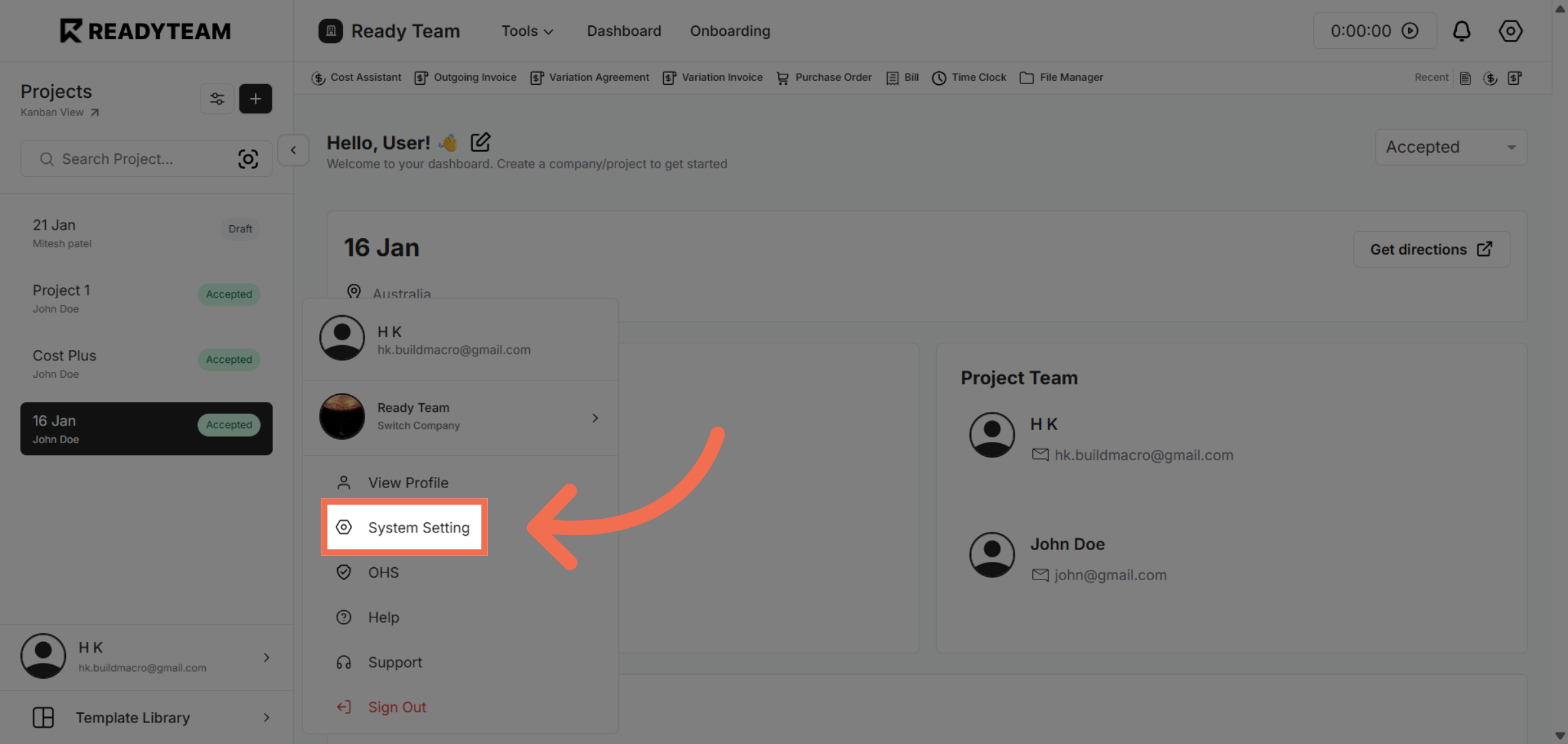 Open System Settings