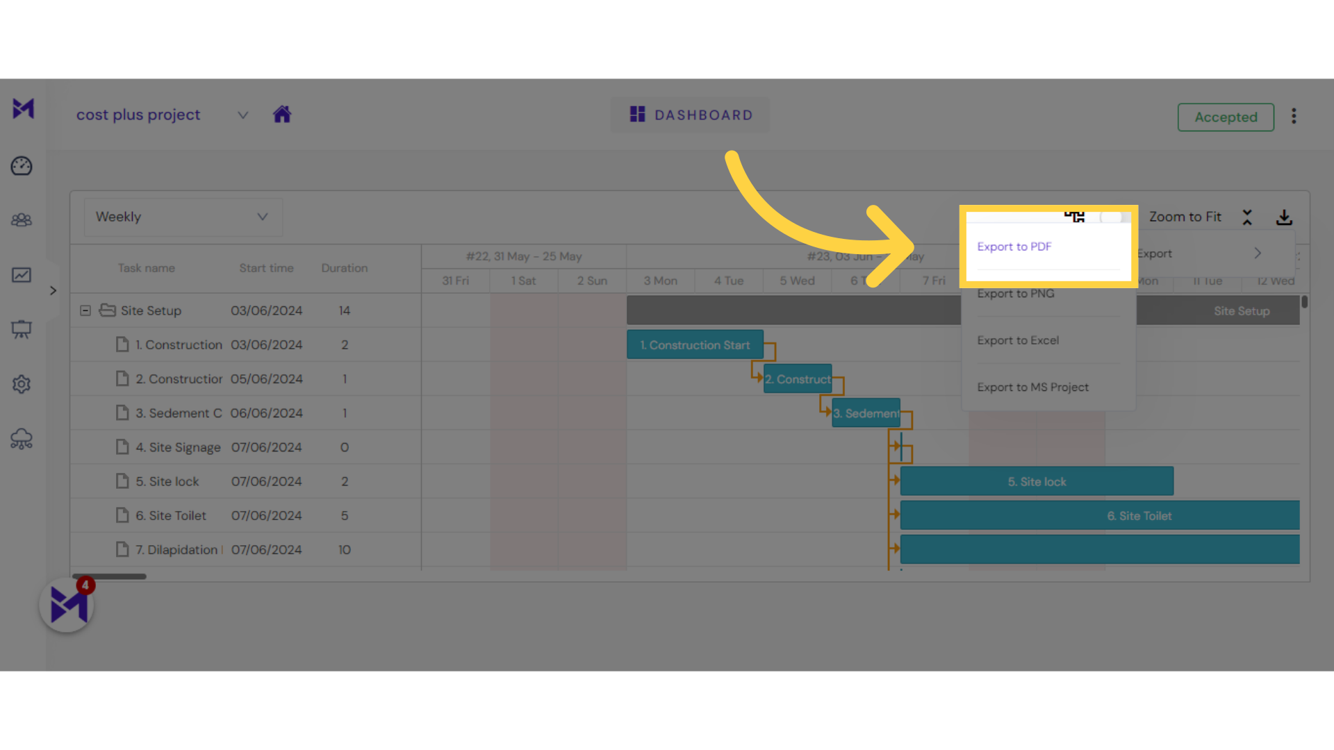 Select Export Format which you want