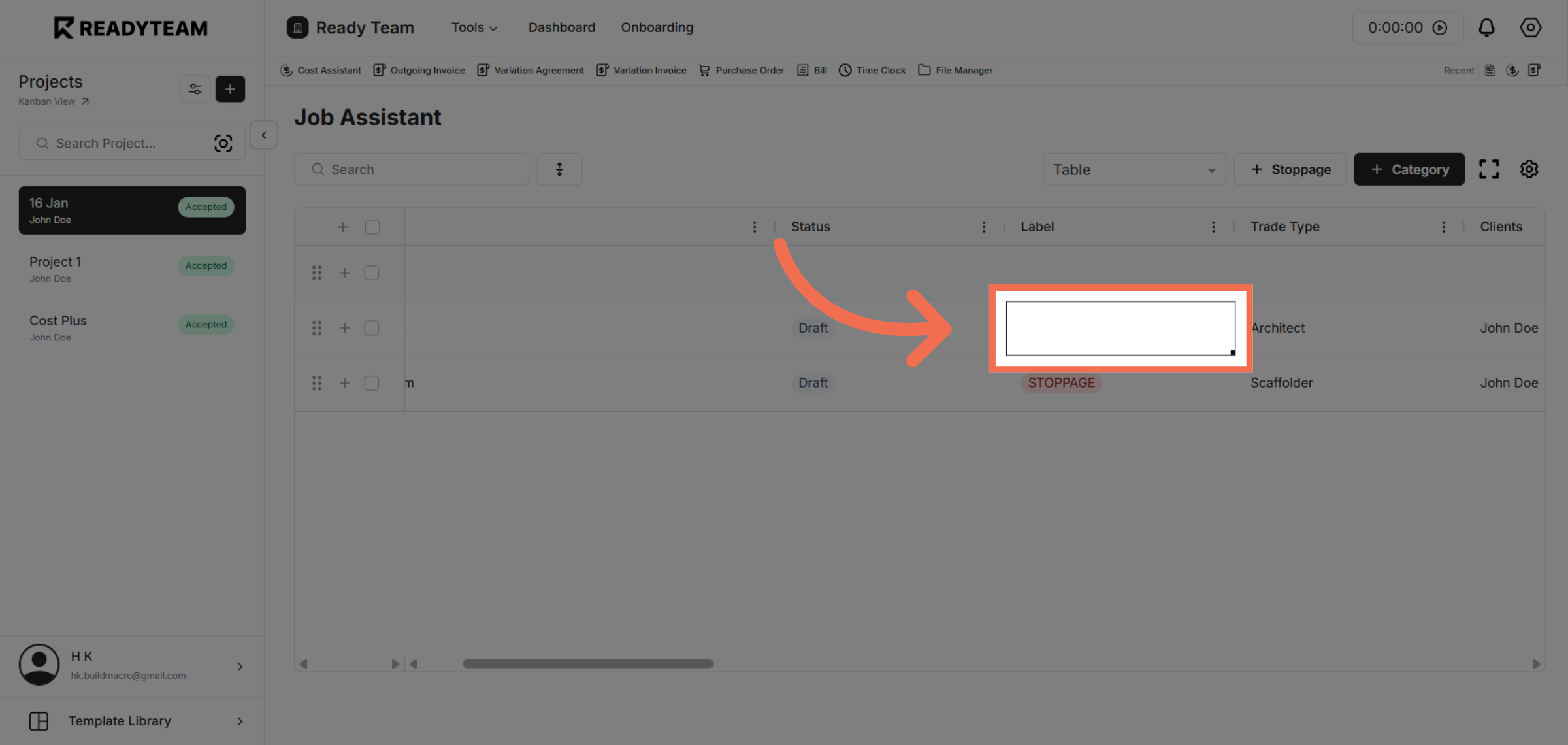 Open Label Selection