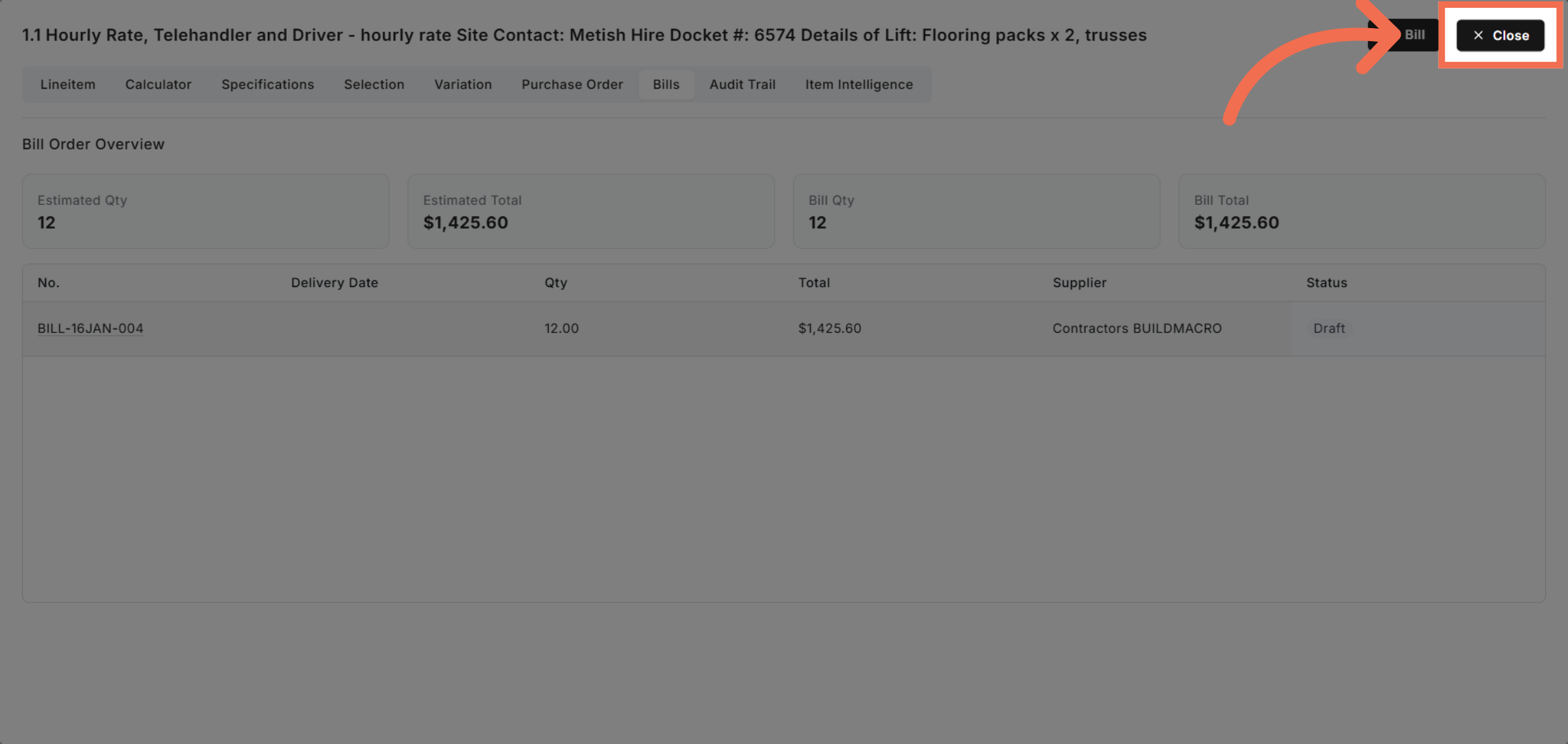 Close Creation Window