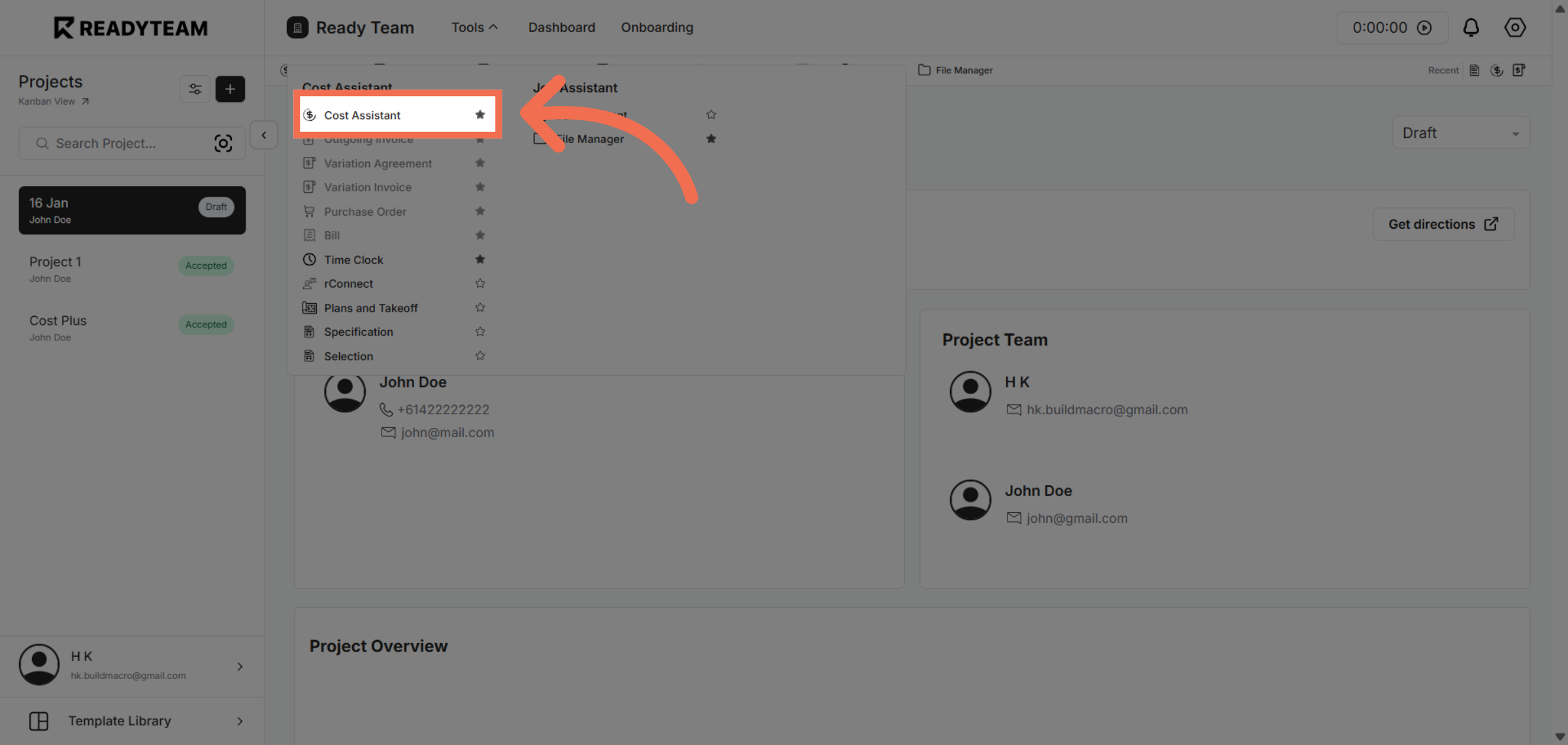 Select Cost Assistant Feature