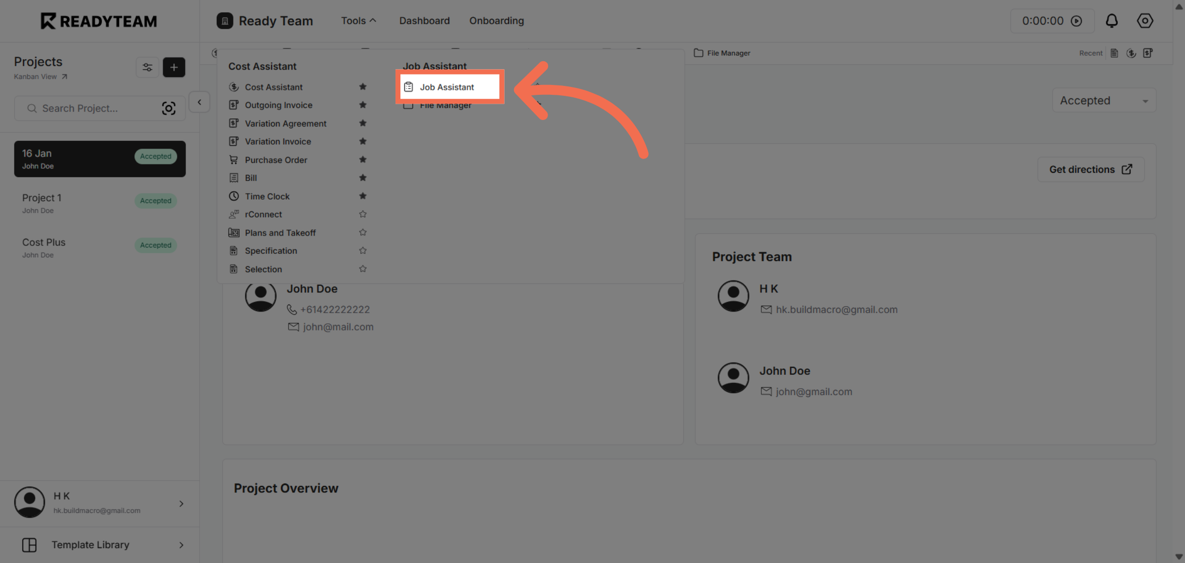 Choose Job Assistant Feature