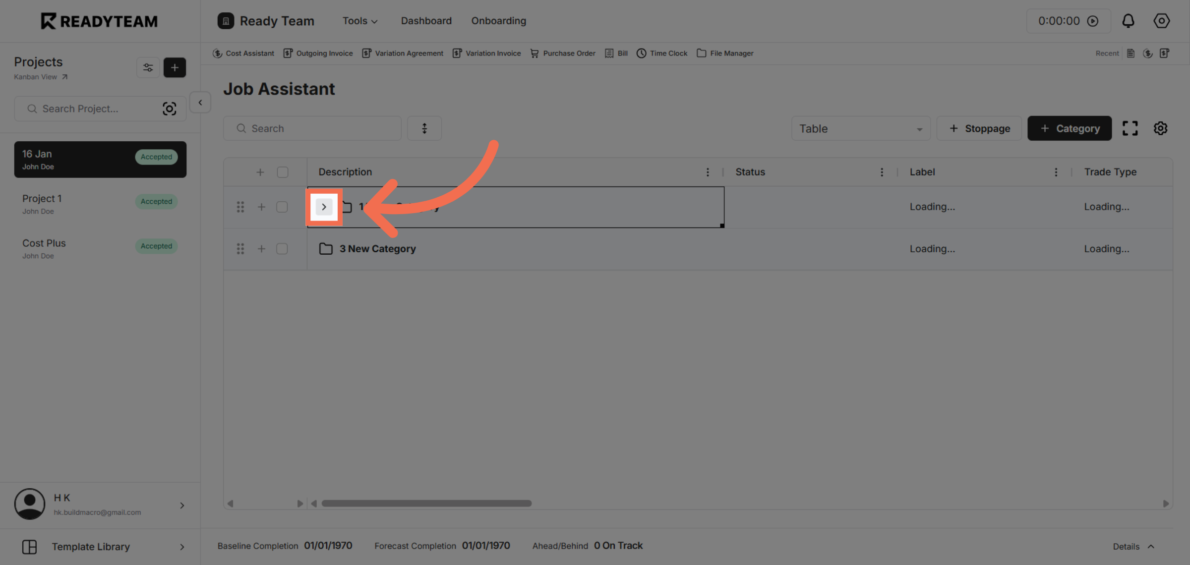 Toggle Specific Job Assistance Category