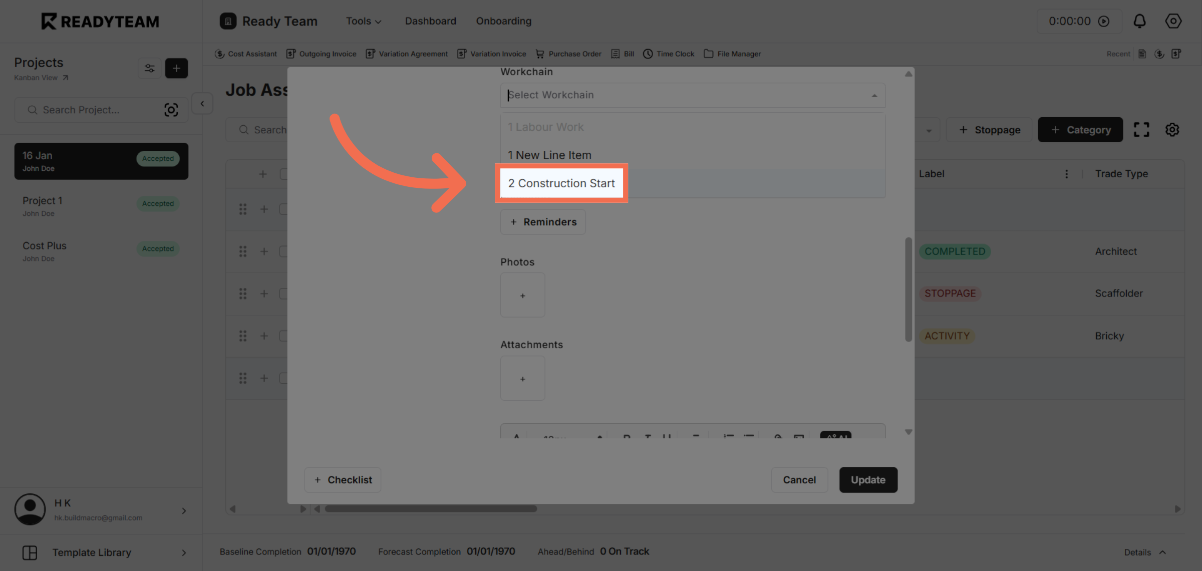 Choose one of the Workchain