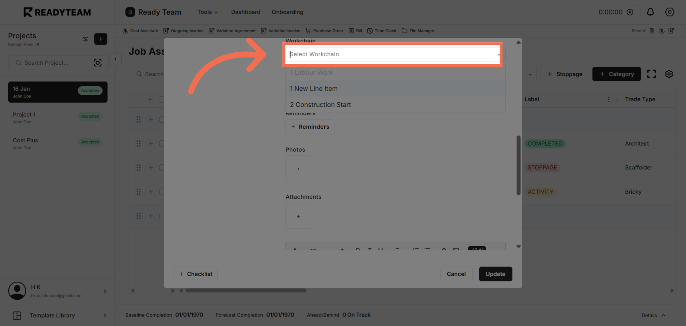 Access Workchain List