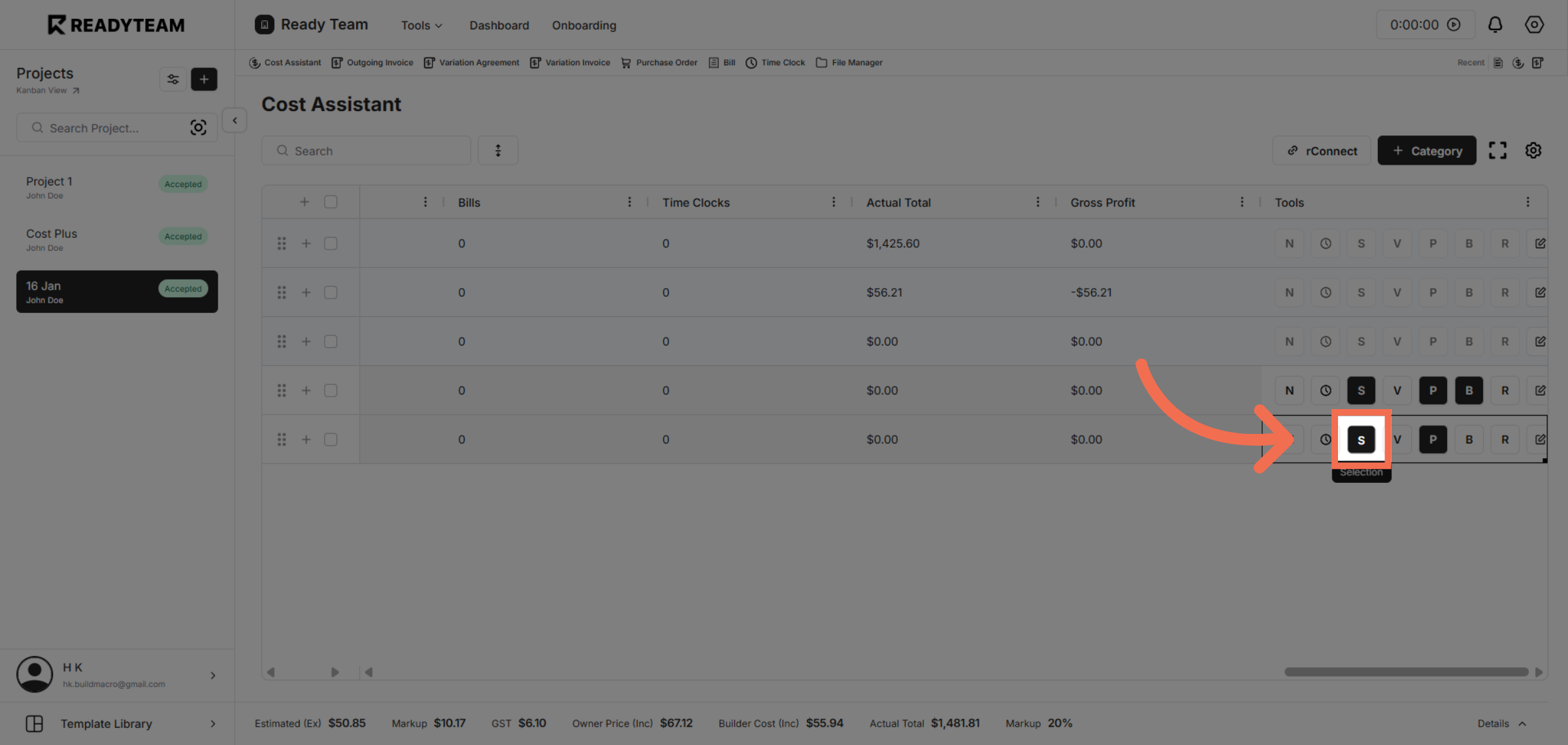 Select Selection Tool