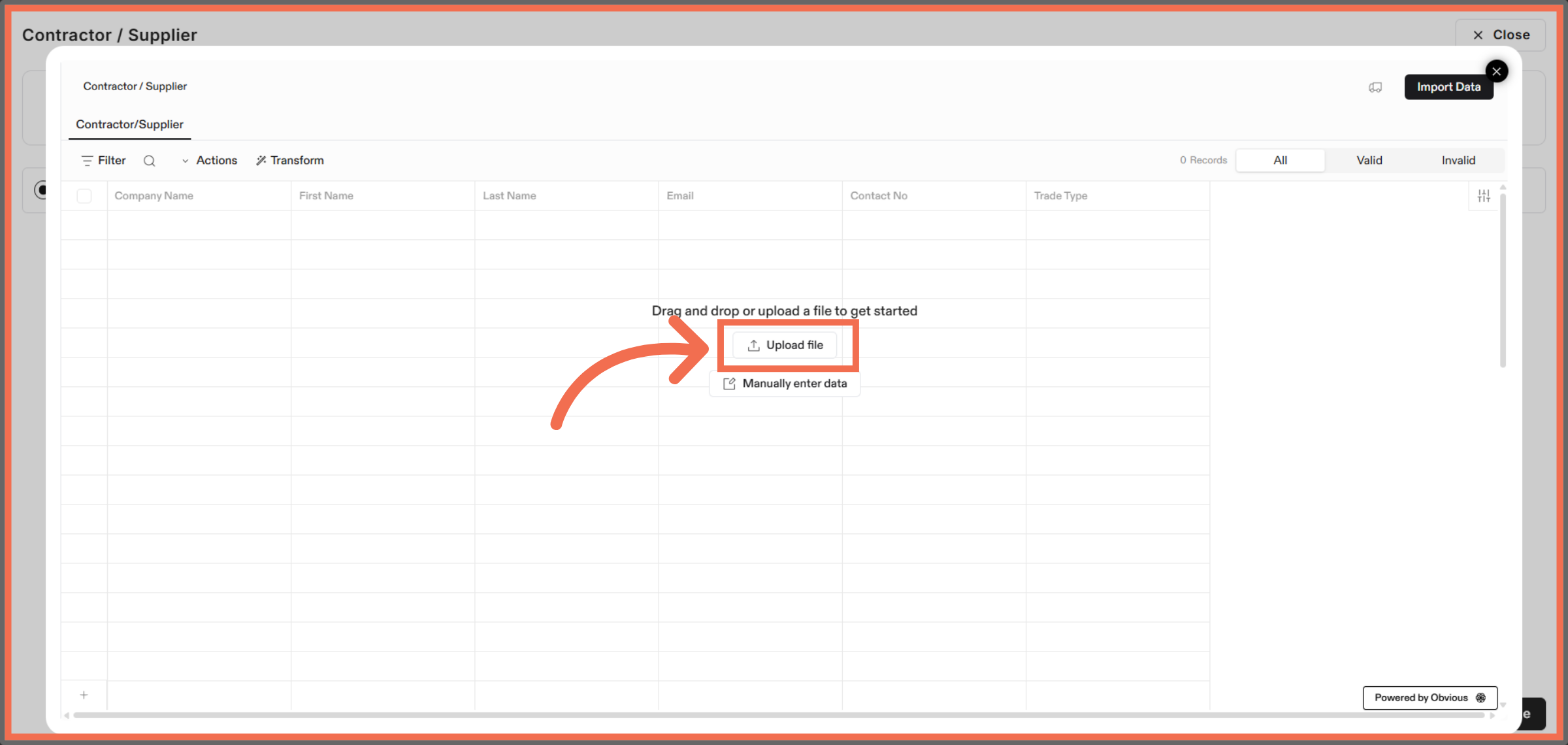 Upload File In Flatfile