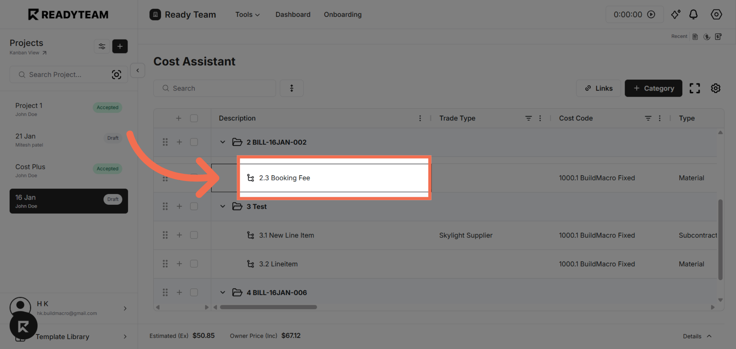Select Cell to Modify