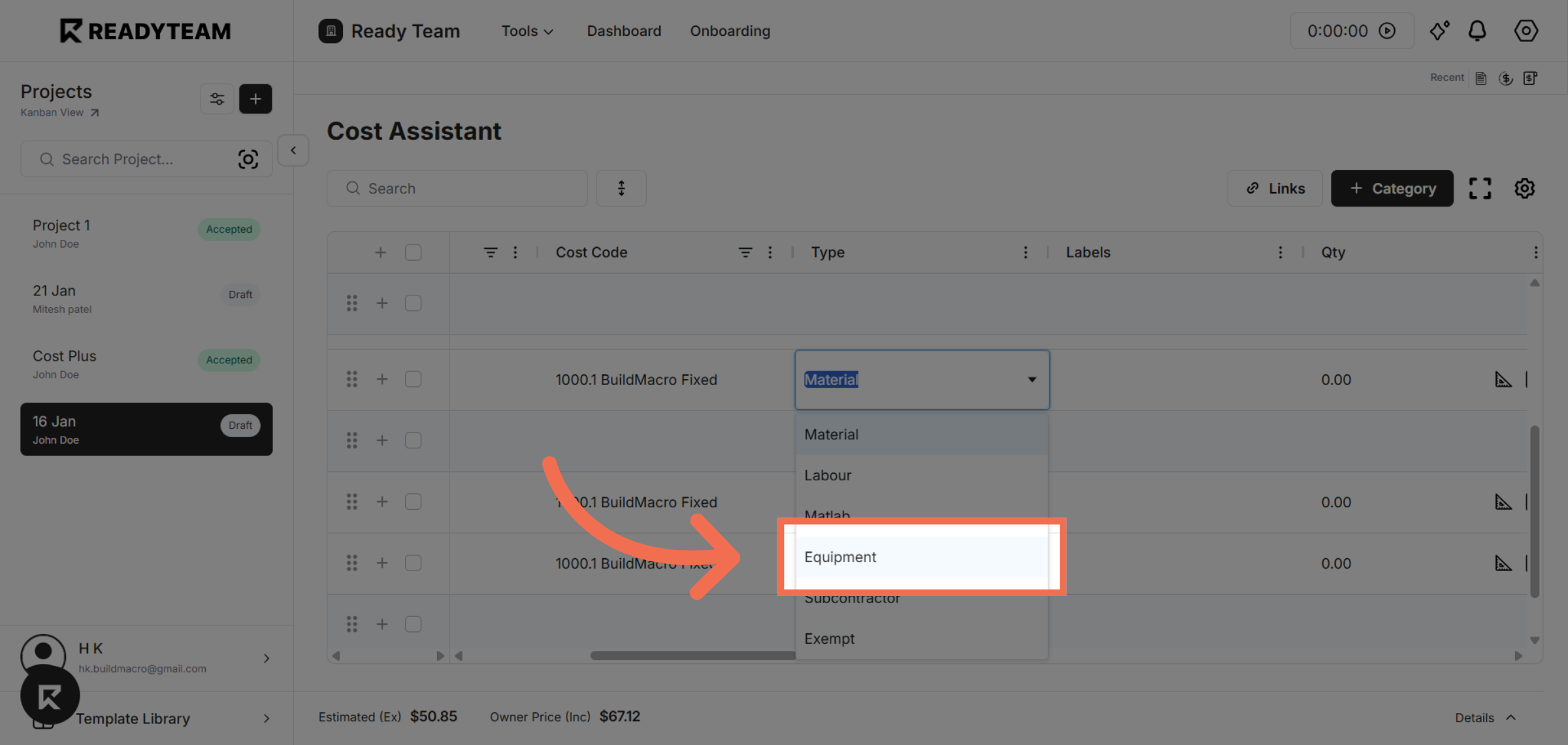 Choose a Value from the Dropdown