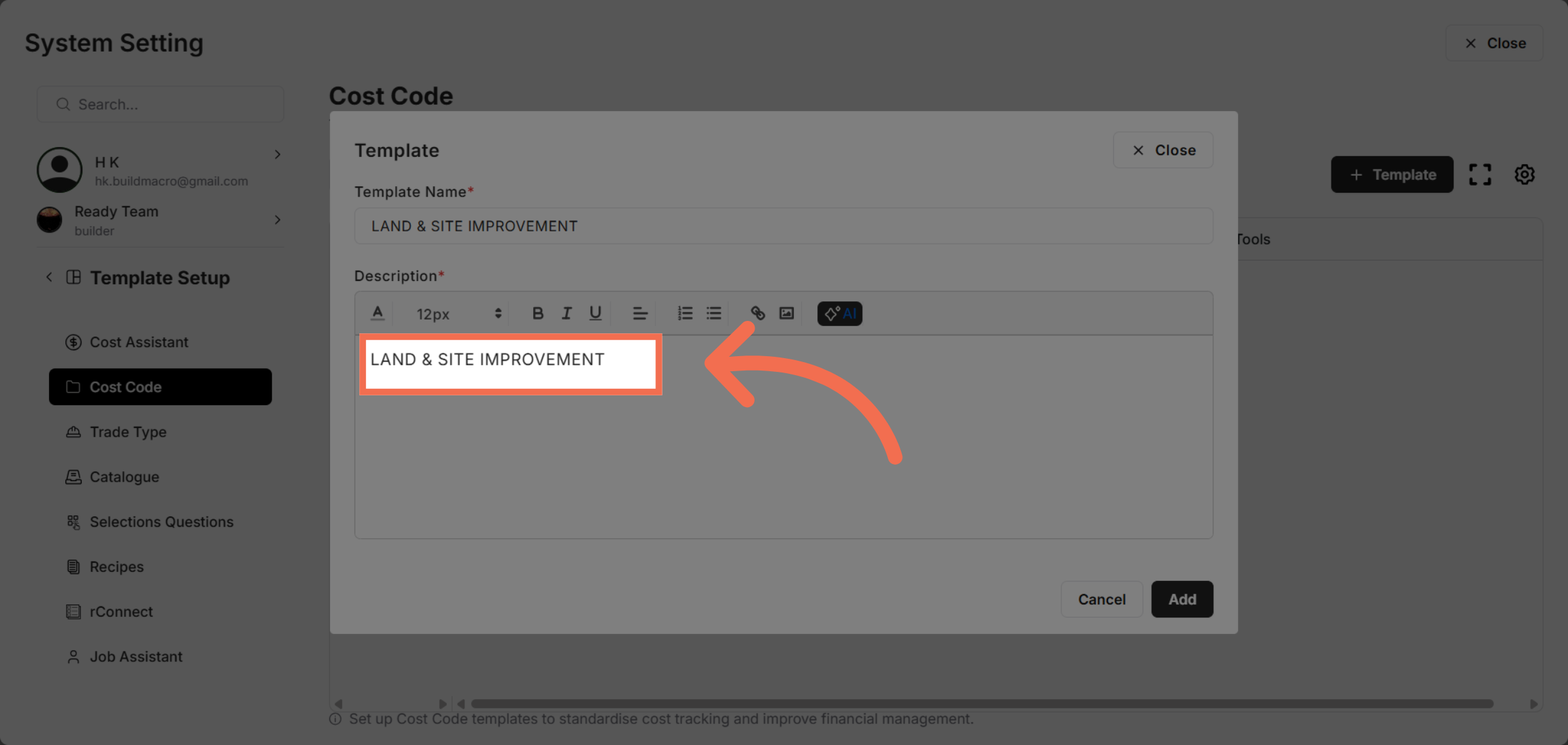 Provide the Context of your Template