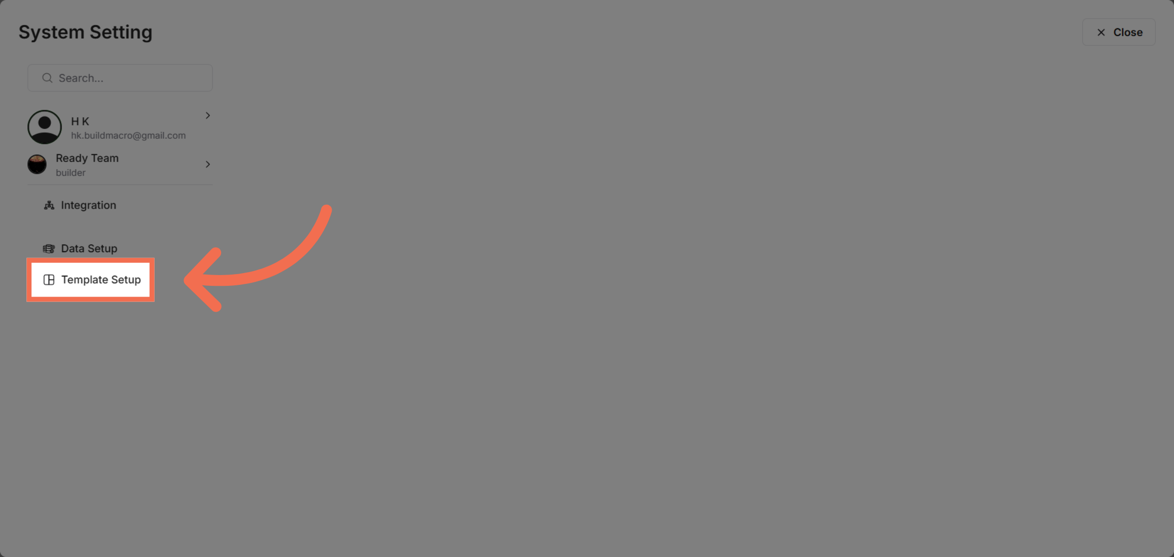 Access Template Setup