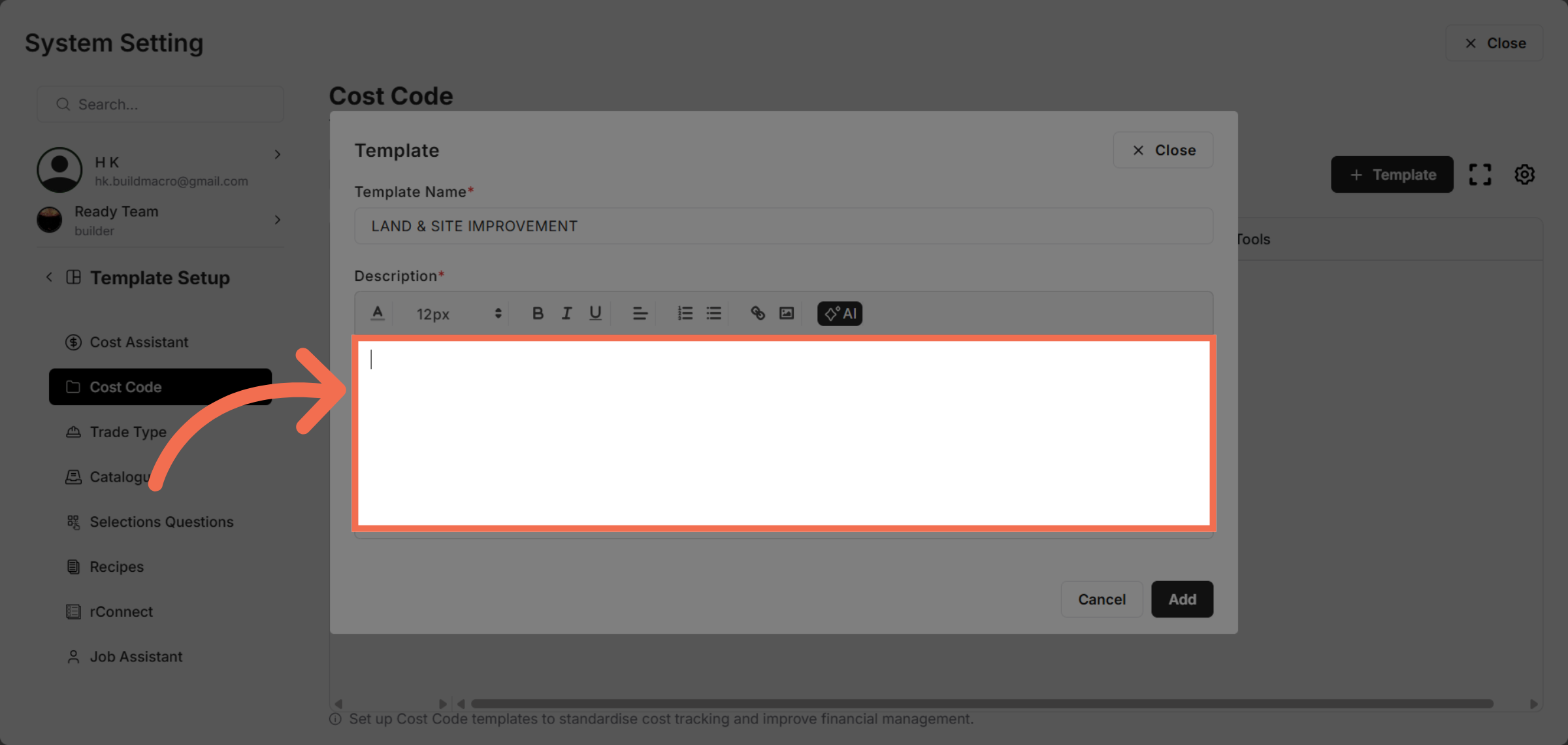 Enter Template Description