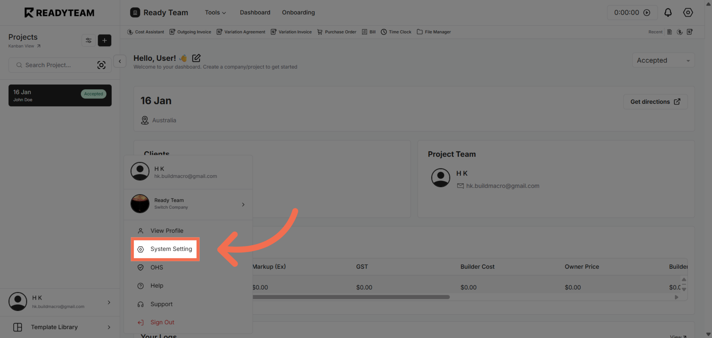 Open System Settings