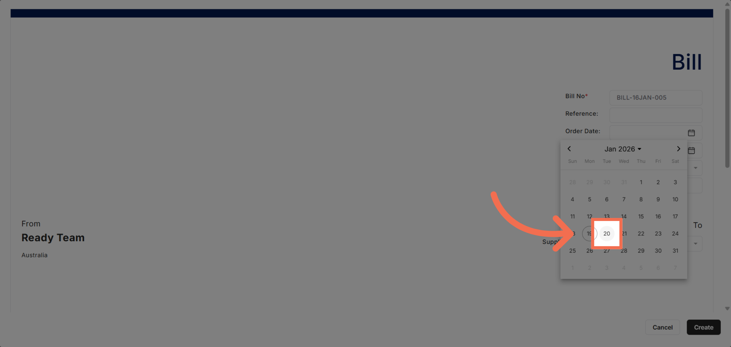 Select Specific Date 