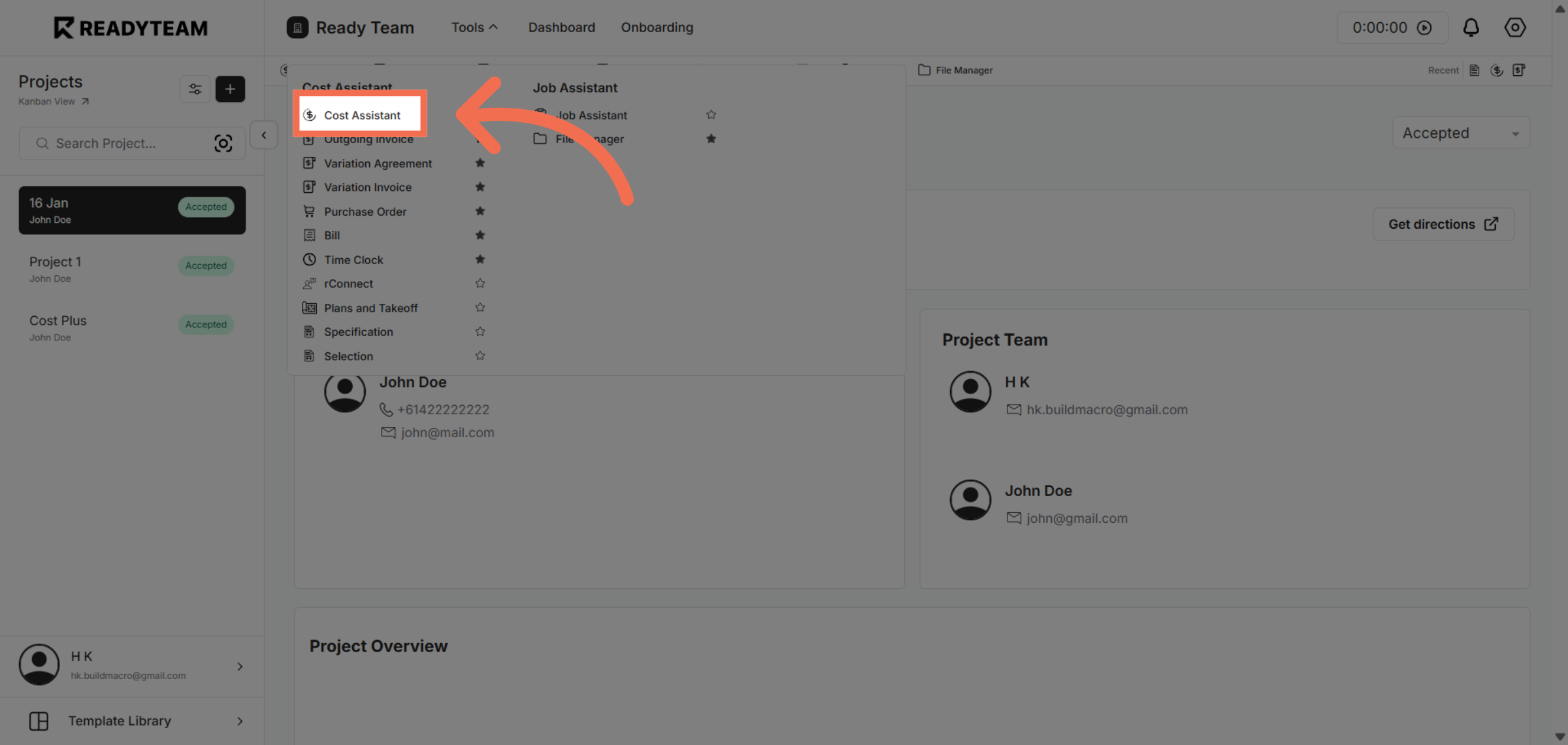 Access Cost Assistant Feature