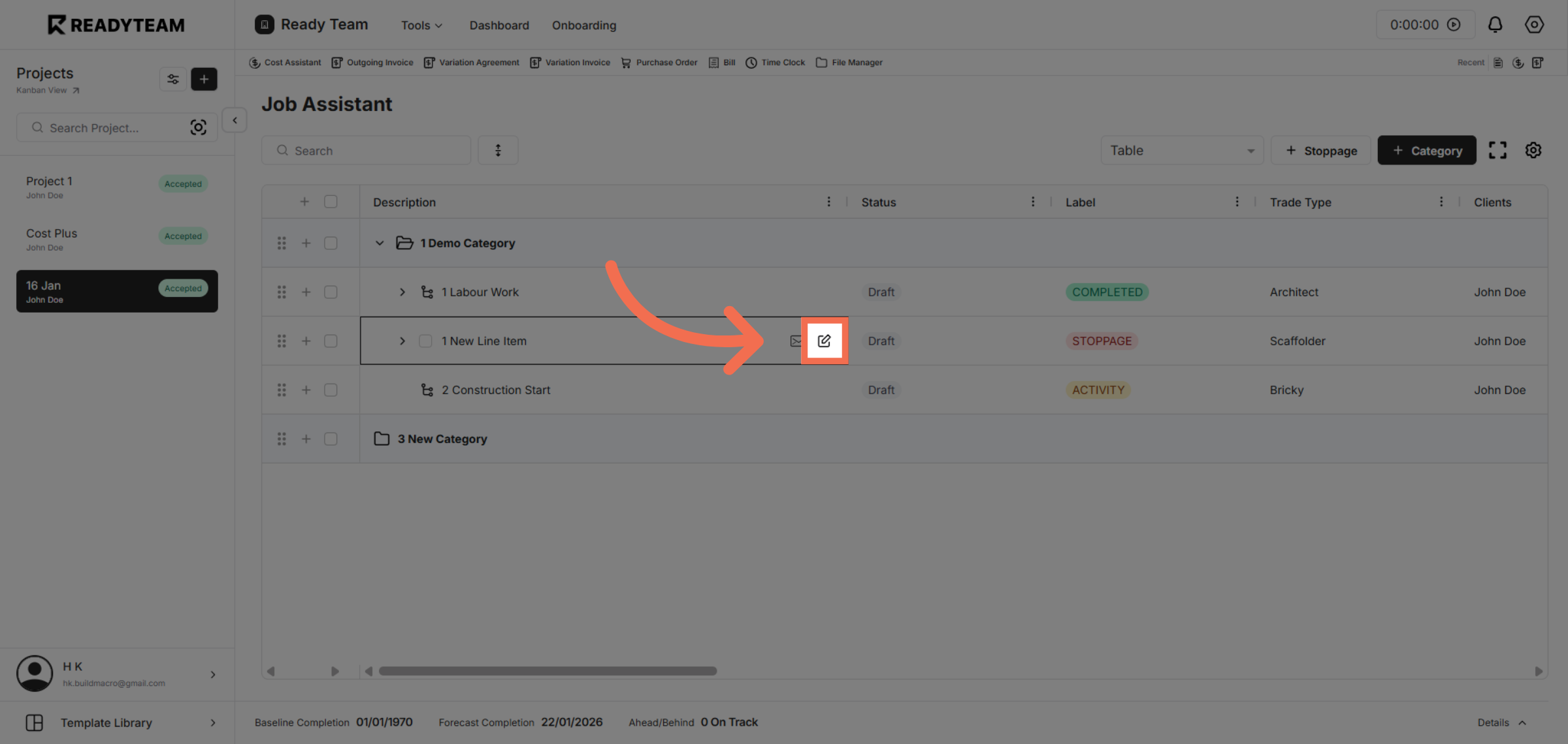 Proceed to Edit Options