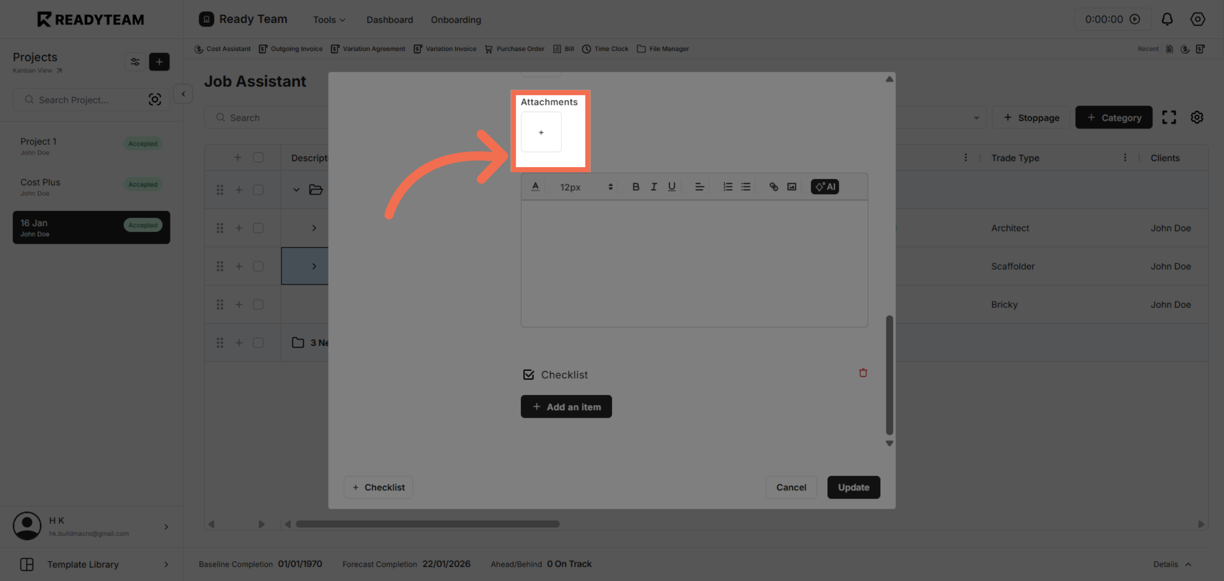 Open File Upload Dialog