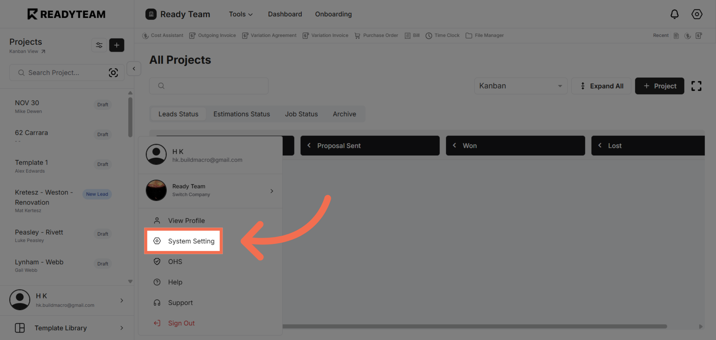Access System Settings