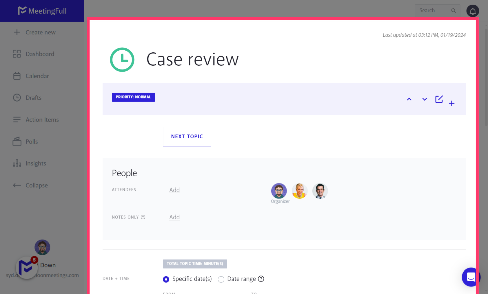 Edit your Meeting