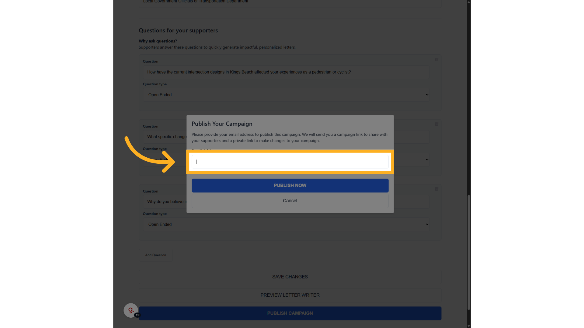 Click 'Email Address'