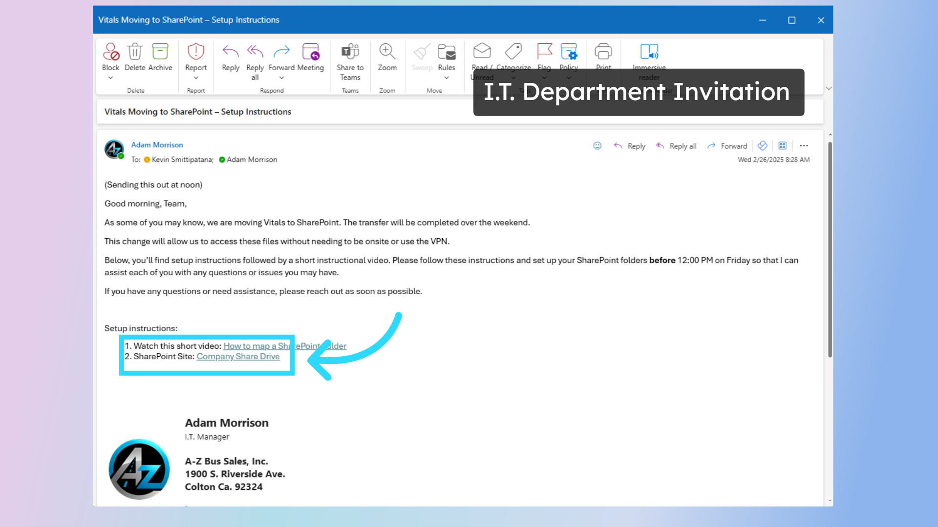 I.T. Department Invitation