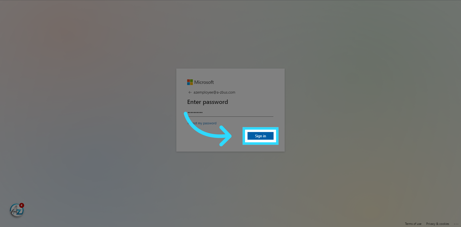 Click 'Sign in'