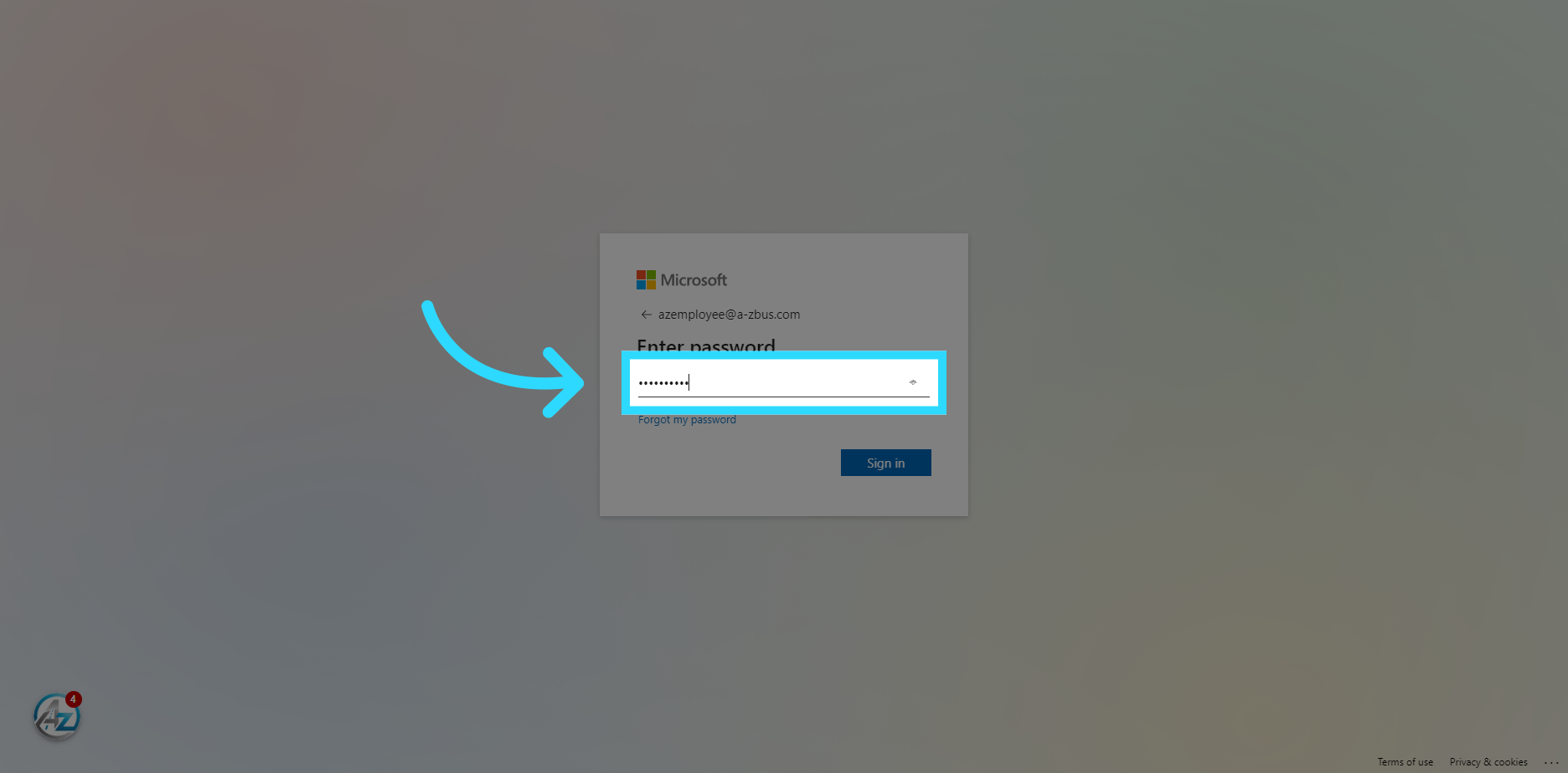Enter the your pc password